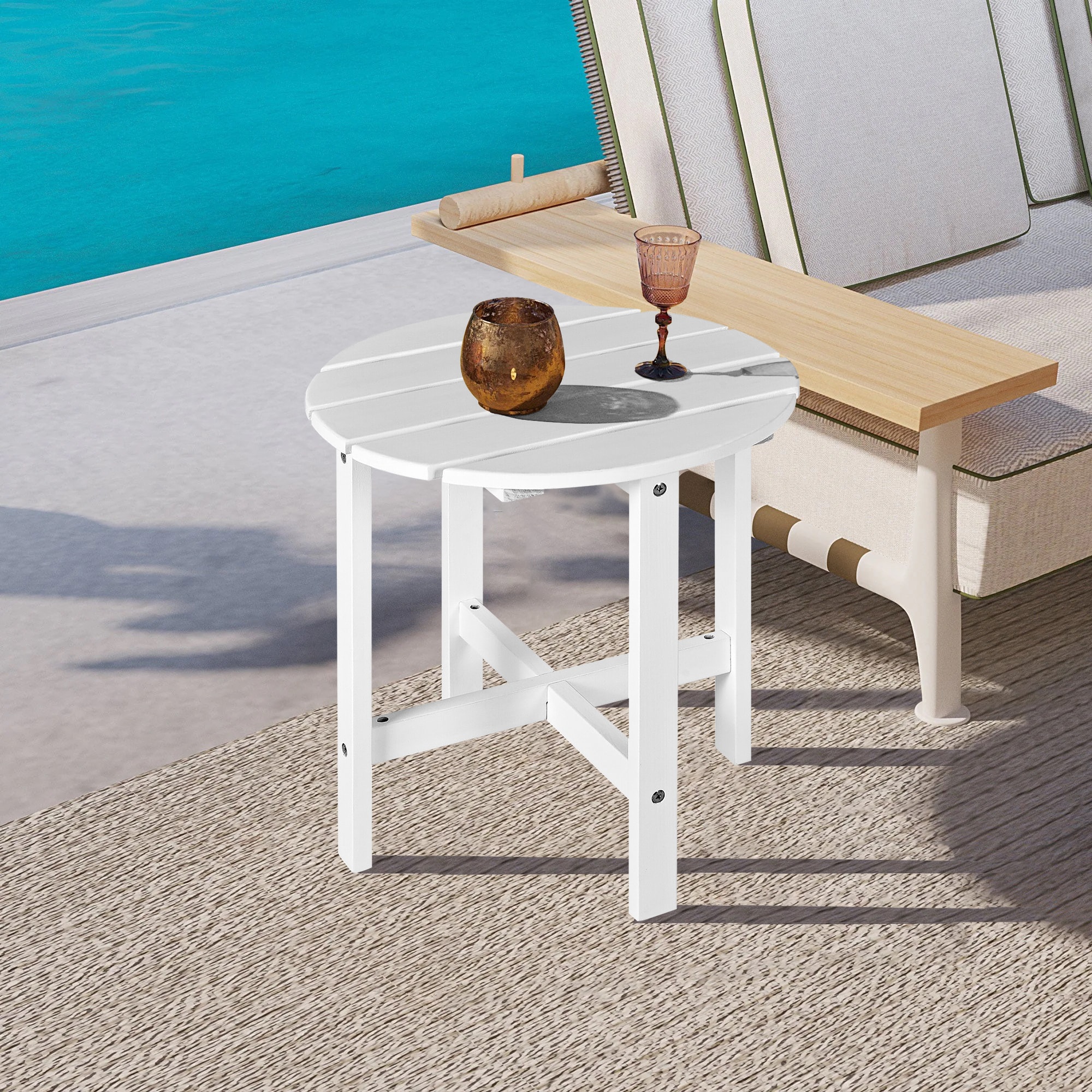 WELLFOR DOJN70933WH Patio-Tables - View #5