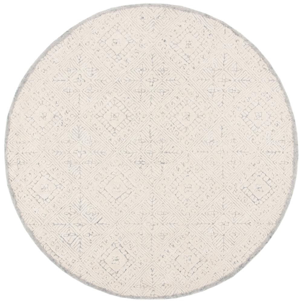 Safavieh GLM660F-6R Glamour Polias 6 x 6 (ft) Tufted Wool Gray/Ivory Round Indoor Abstract Area rug