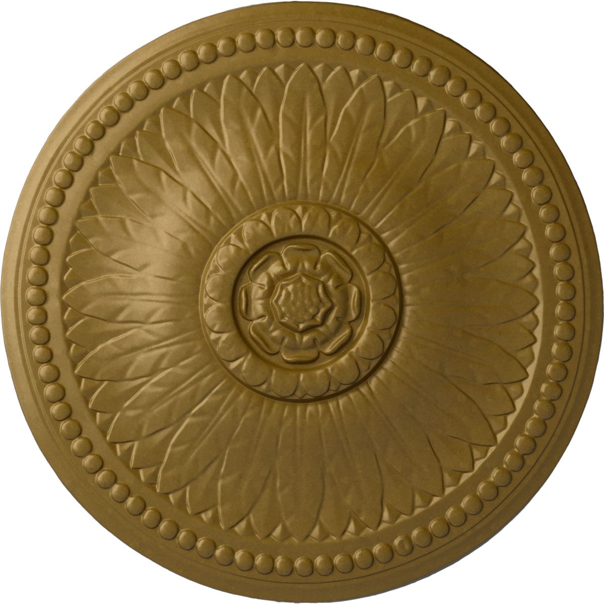 Ekena Millwork CM19BIGLS Bailey 18.125-in W x 18.125-in L Painted Gold Polyurethane Whole Ceiling Medallion