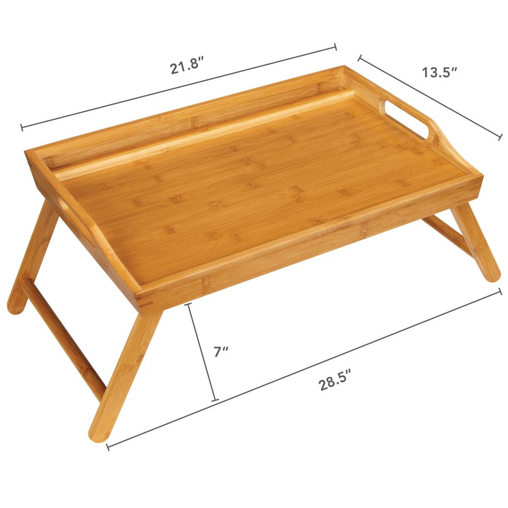 Rossie Home Lap Trays 17.5-in Brown Traditional Bamboo Lap Desk in the  Desks department at