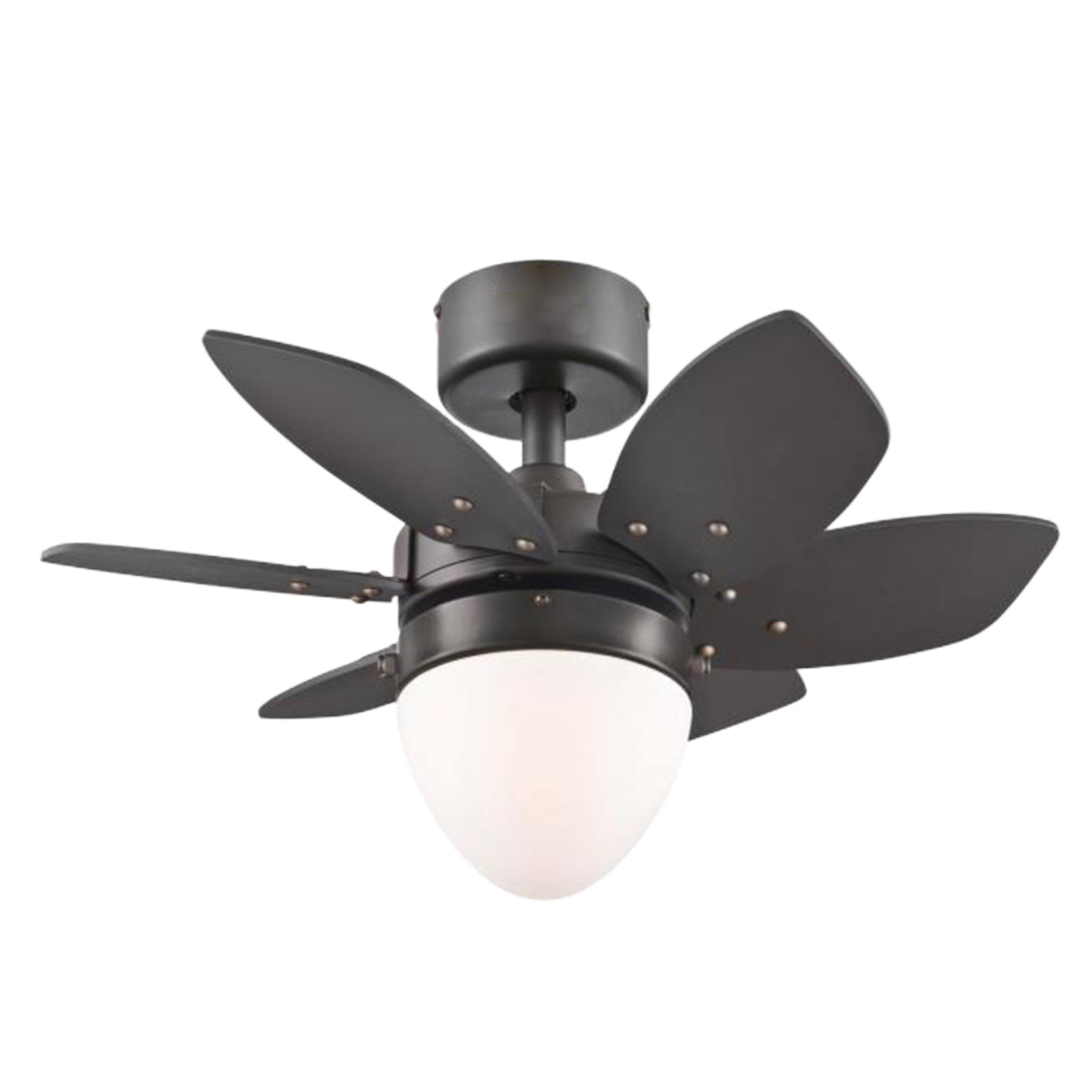 Ciata 42337L 24-in Espresso with Brown Blades Ceiling Fan With Light ( 6 -Blade )
