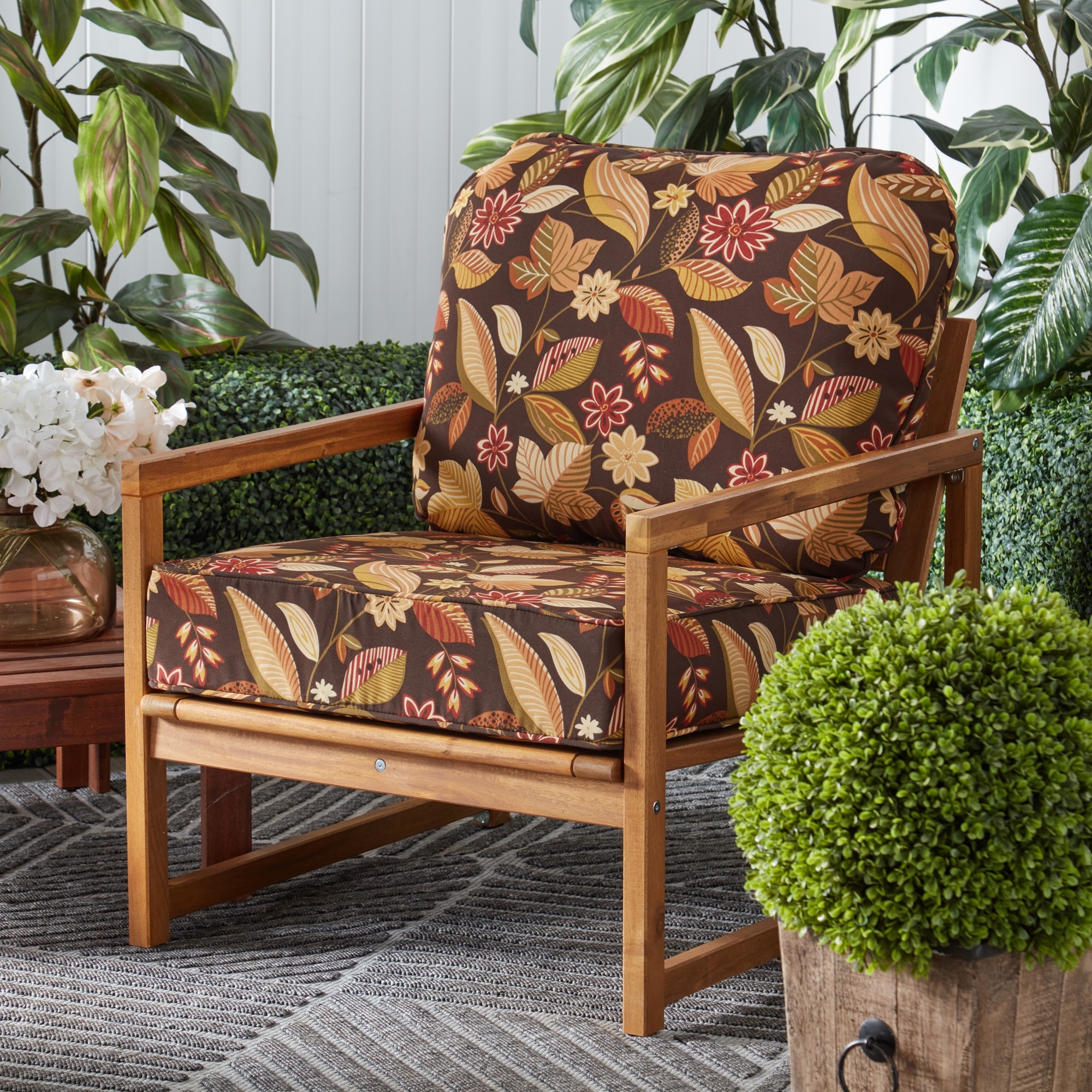 Greendale Home Fashions OC7825-TIMBFLORAL Patio-Furniture-Cushions - View #2