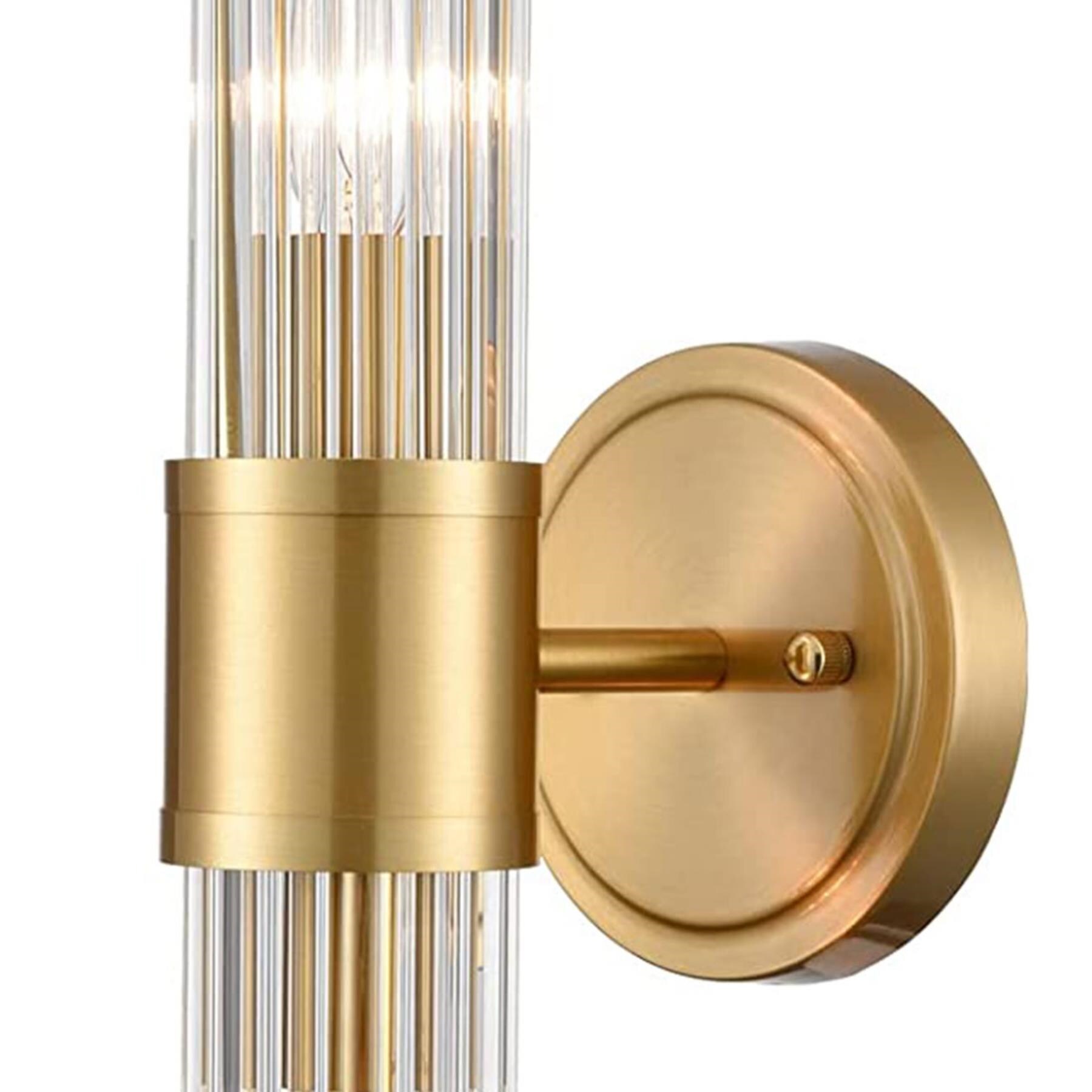 Claxy Gold Crystal Wall Sconce Light for Bedroom in the Wall