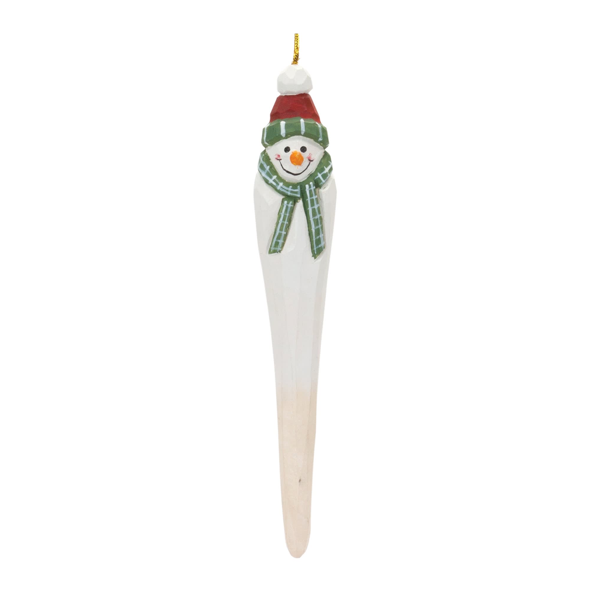 Melrose International 86061DS Snowman Drop Ornament 7.25H Wood