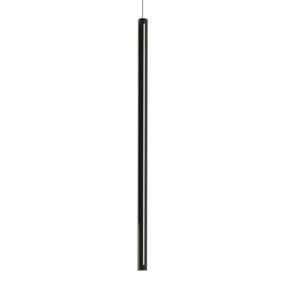 Modern Black Aluminum 60" LED Ceiling Pendant with Dimmable Light