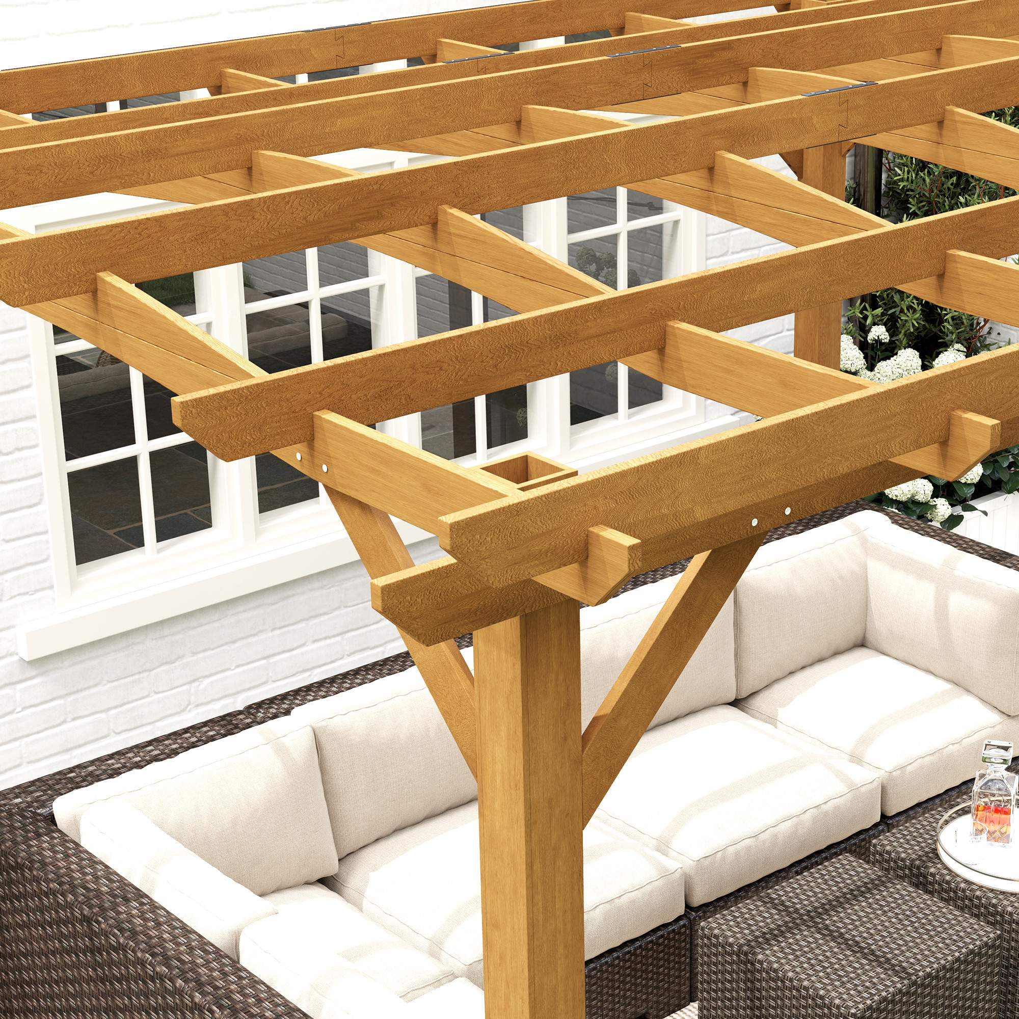 Outsunny 84C-572V00DR Wood-Resin-Gazebos - View #8