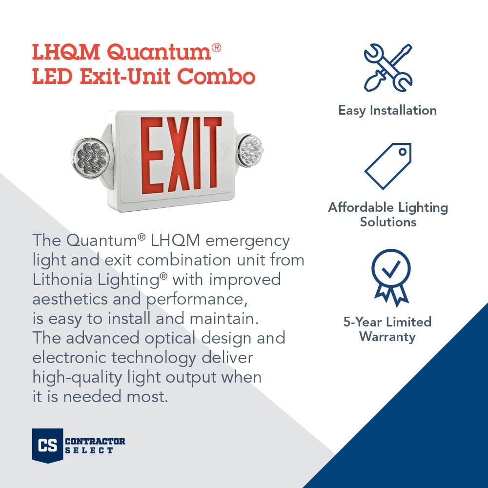 Lithonia Lighting LHQMLEDRM6 Emergency-Exit-Lighting - View #2