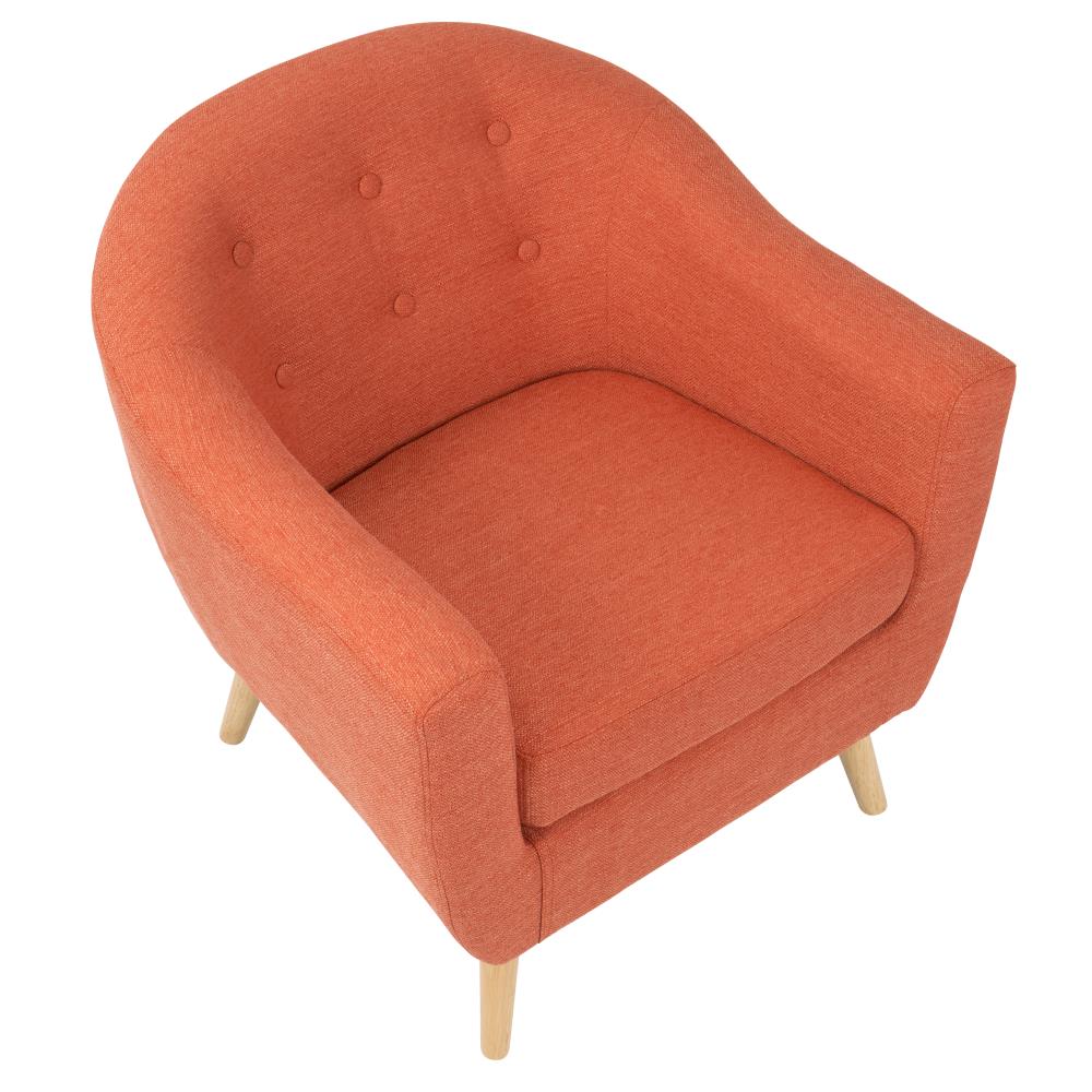 rockwell accent chair orange