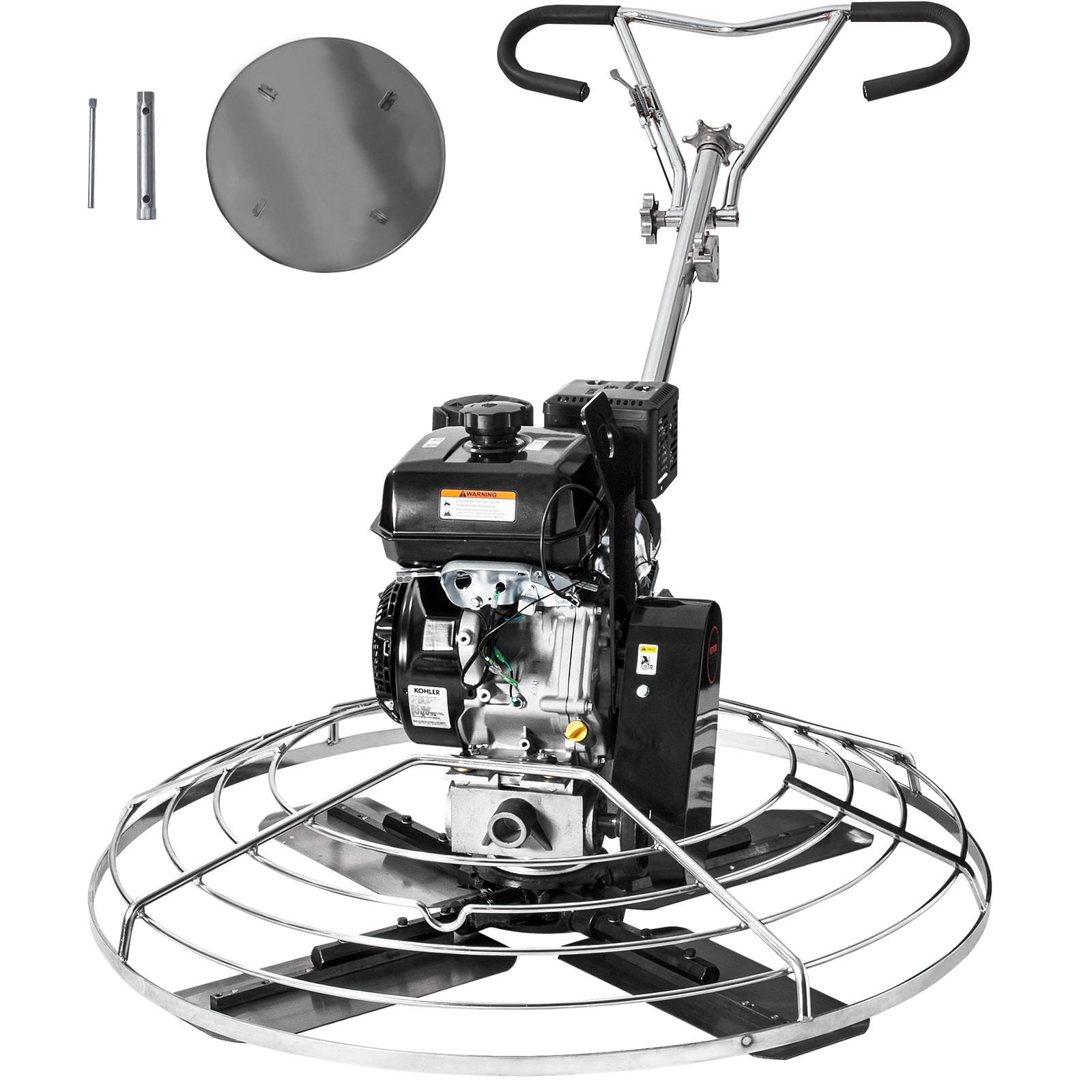 GIVIMO Power Trowel 46-in Walk-Behind Concrete Finisher 14-HP Gas Engine with Float Pan and 4 Hardened Finishing Blades 0-deg to 28-deg Pitch up to 2800-RPM for Commercial Slab and Screed Work #LW102GIVSS0624