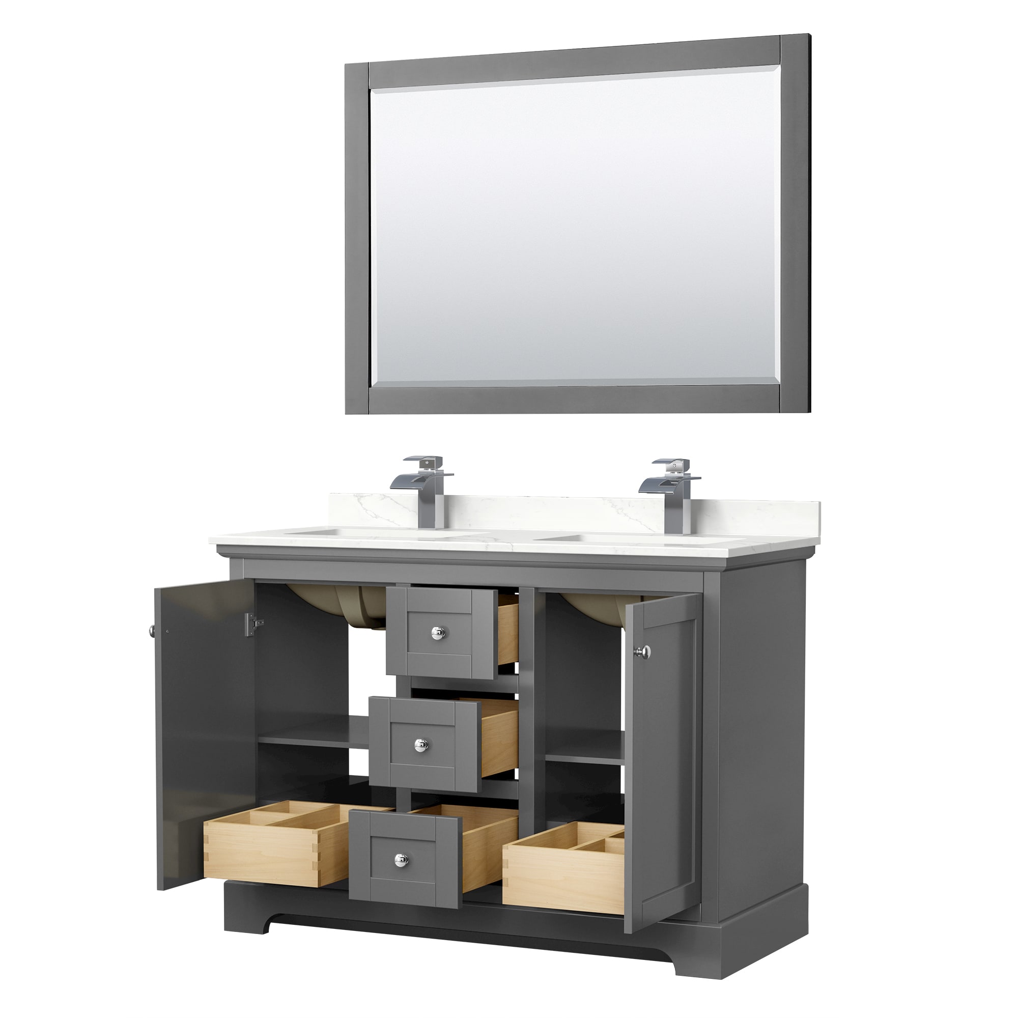 Wyndham Collection WCV232348DKGGTUNSM46 Bath-Vanity-Combo - View #3