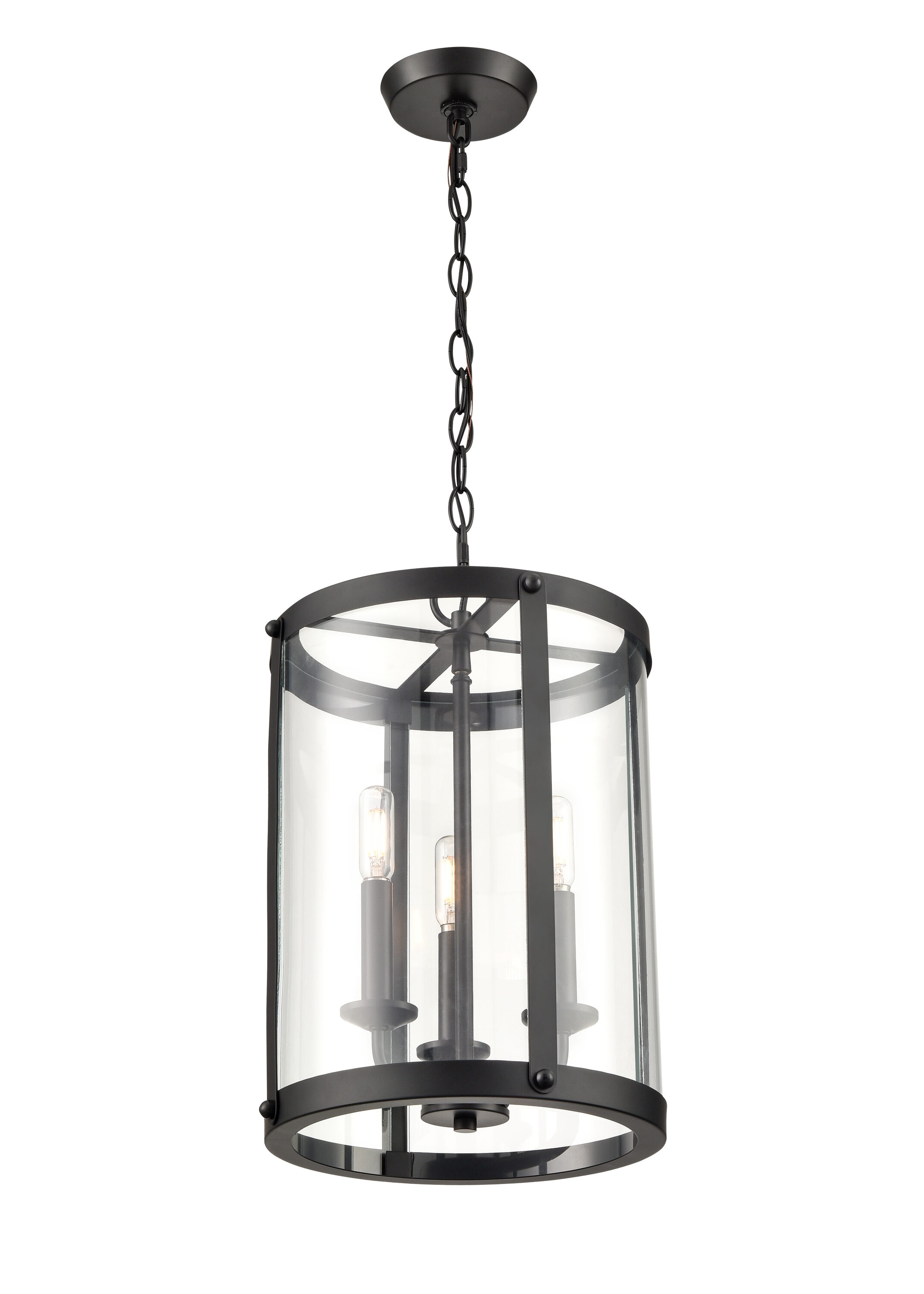 Matte Black Glass Indoor/Outdoor LED Flush Mount Light Fixture