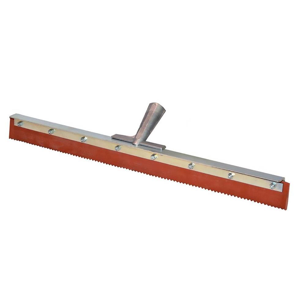 Bon Tool 24 in. Rubber Notched Micro Topping Floor Squeegee in the Asphalt  Squeegees department at