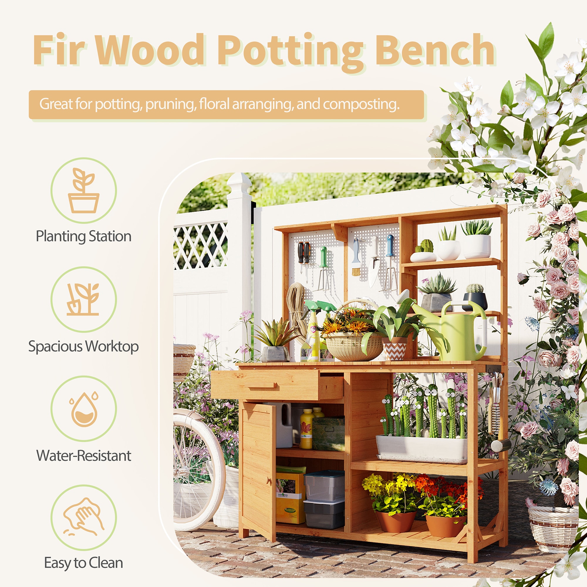 SINOFURN SYA010591NT Potting-Benches - View #9