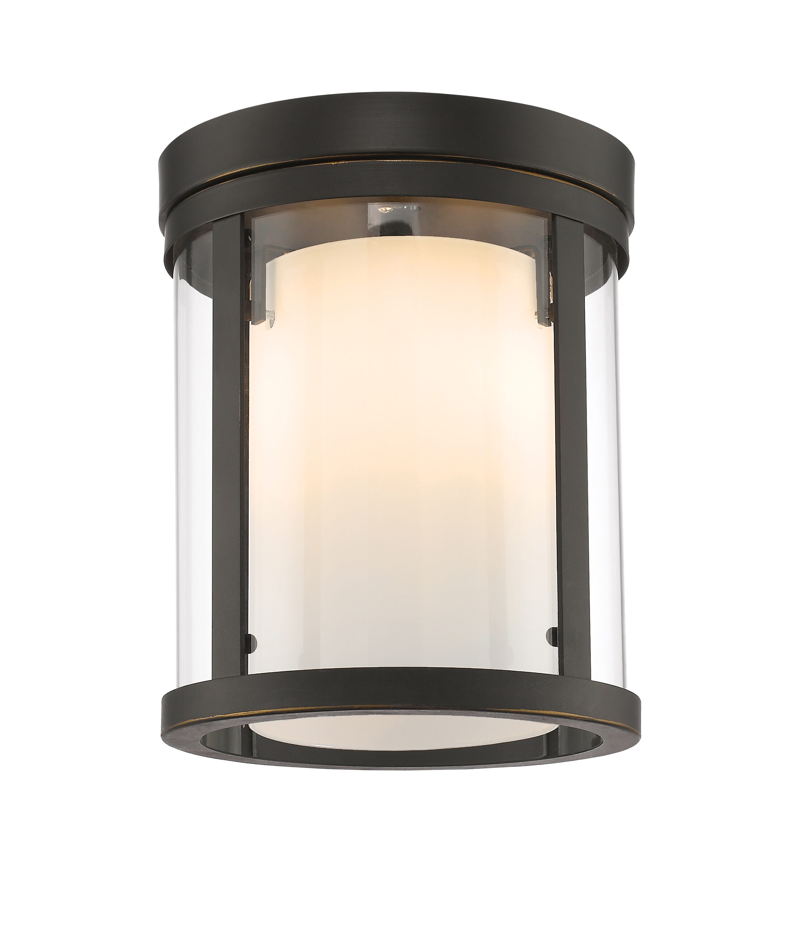 Z-Lite 426F-OB Willow 1 -Light 9-in Antique Bronze Flush Mount Light