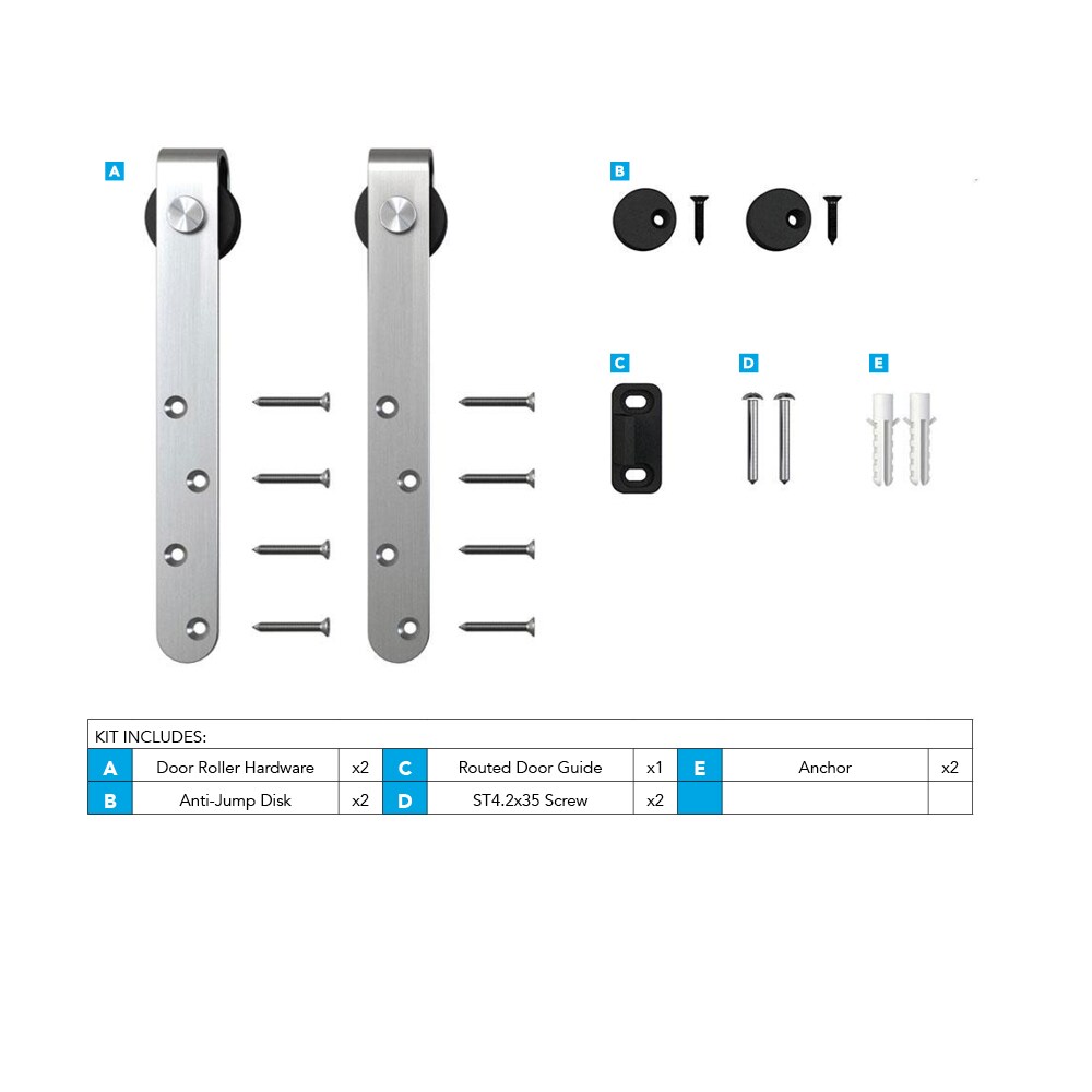 Architectural Products by Outwater 3P5.7.00068 Barn-Door-Roller-Kits - View #2