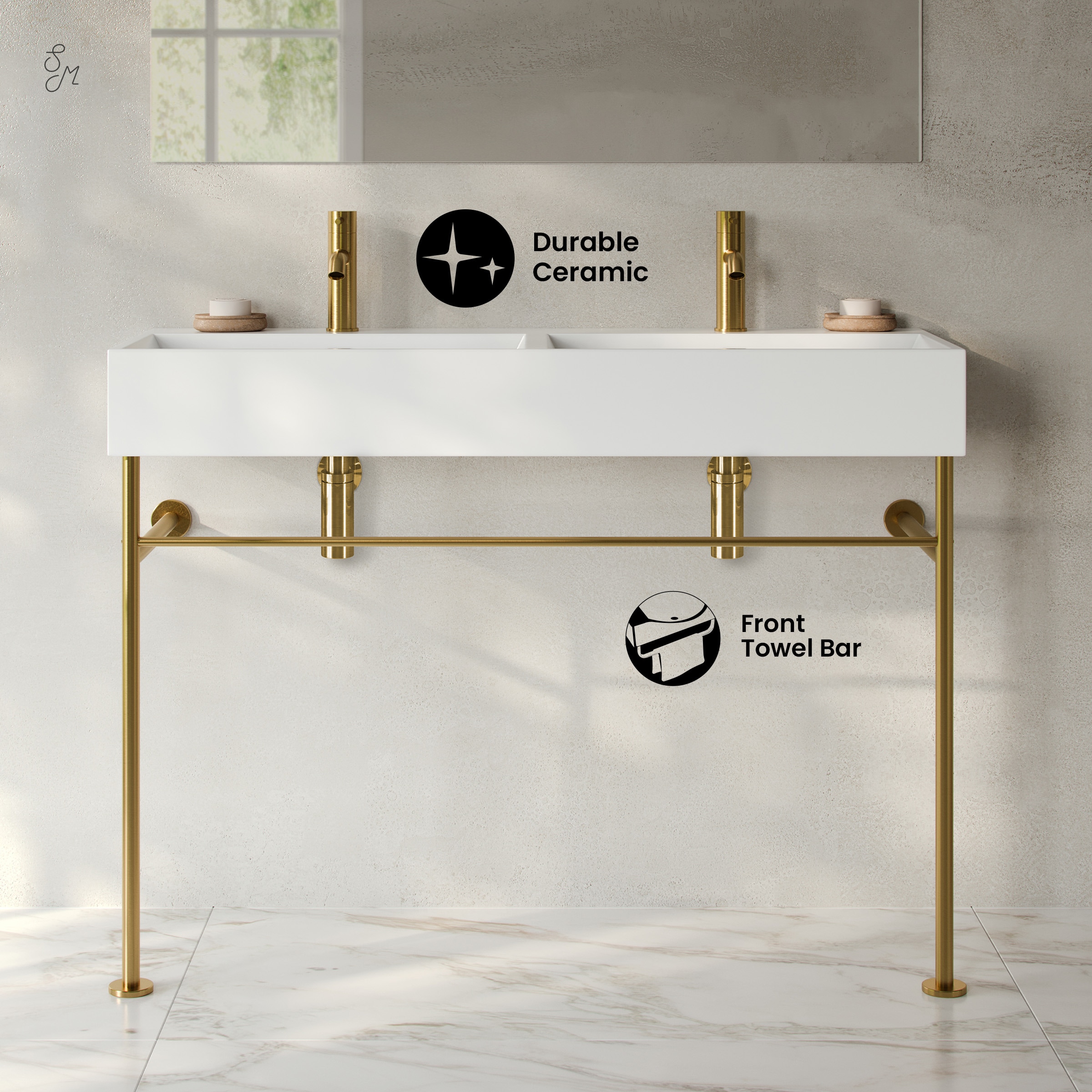 Swiss Madison SM-25-CSREI01BG-D Console-Sinks - View #5