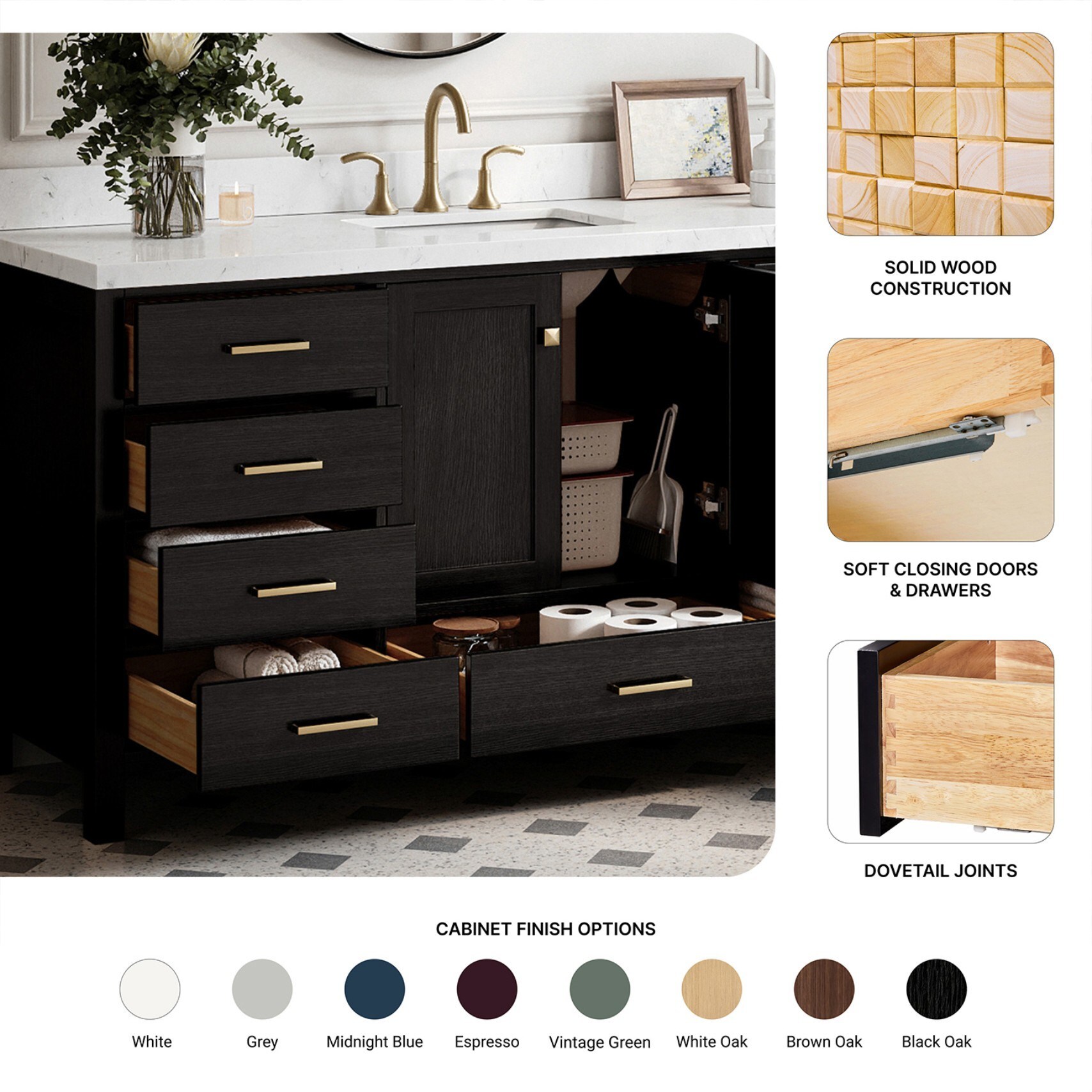 ARIEL A055SWQRVOBRO Bath-Vanity-Combo - View #5