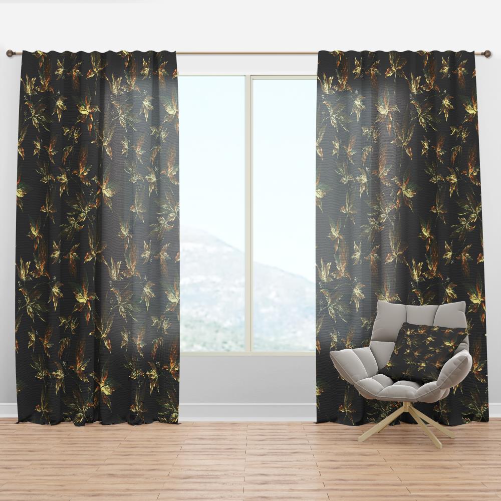 Designart CTN19131-52-63 63-Inches Brown Room darkening Thermal lined Rod pocket Single curtain panel