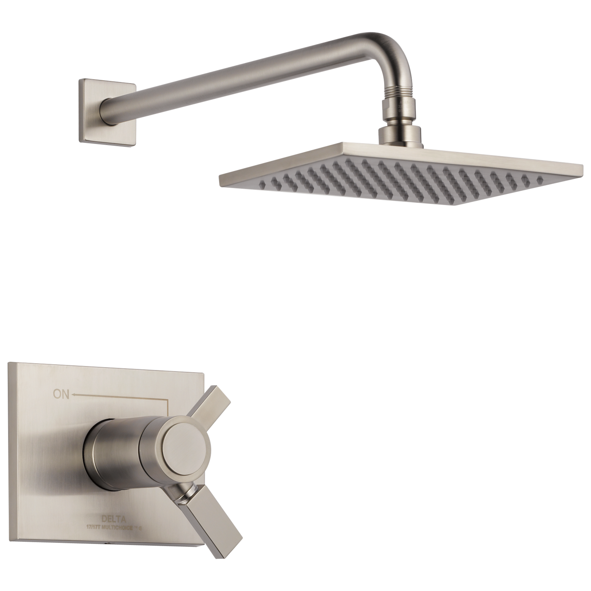 Delta T17T253-SS-WE Vero TempAssure Stainless 2-handle Single function 5.7-Inches Square Shower Faucet