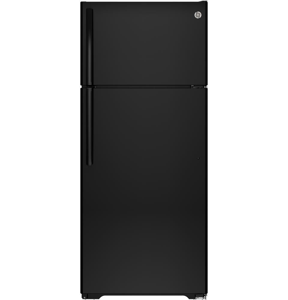 GE 17.5-cu ft Top-Freezer Refrigerator (Black) ENERGY STAR at Lowes.com