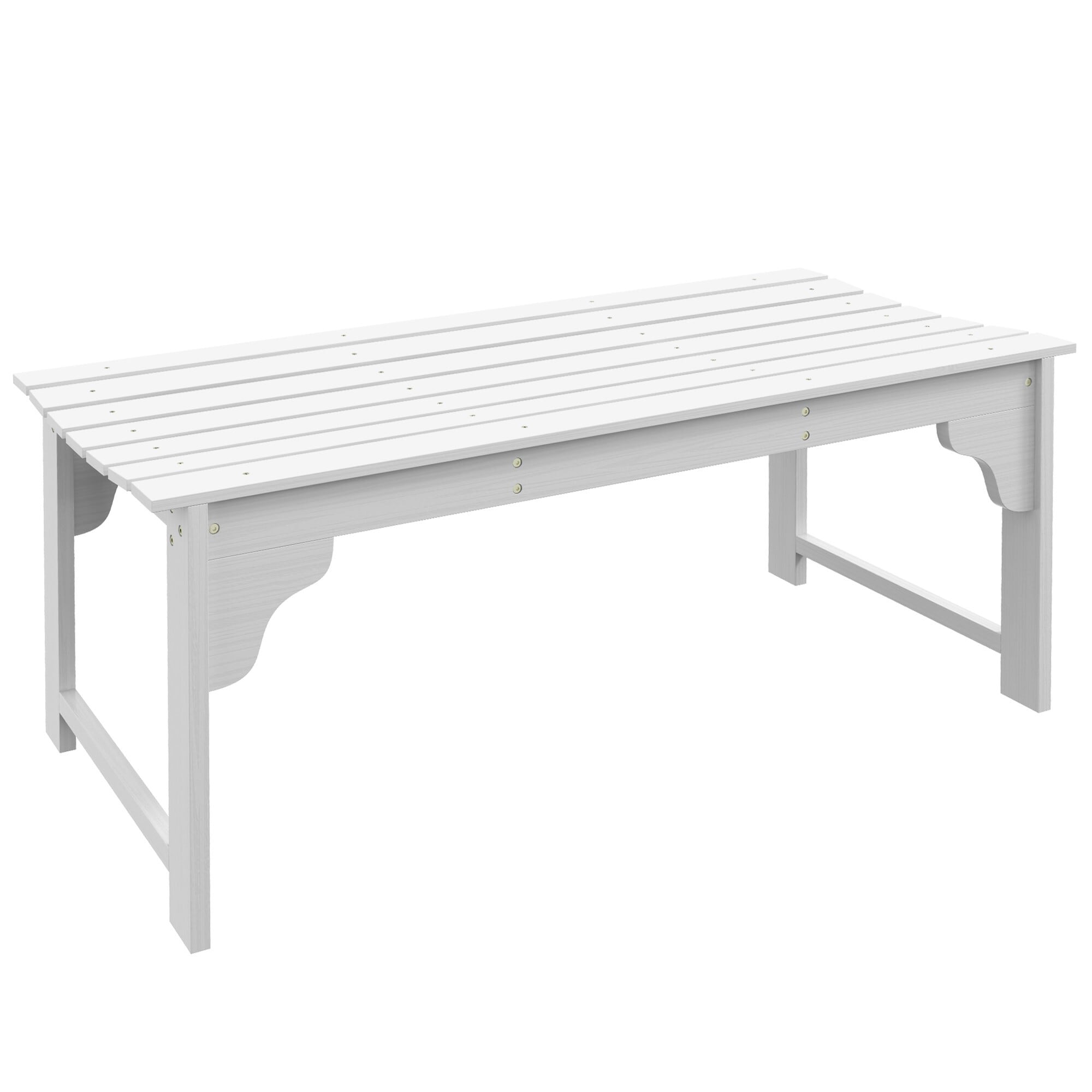 Miki Shinly AB-4088-246JJ Outdoor Patio Benches 45.25-in W x 17.25-in H White Teak Garden Bench
