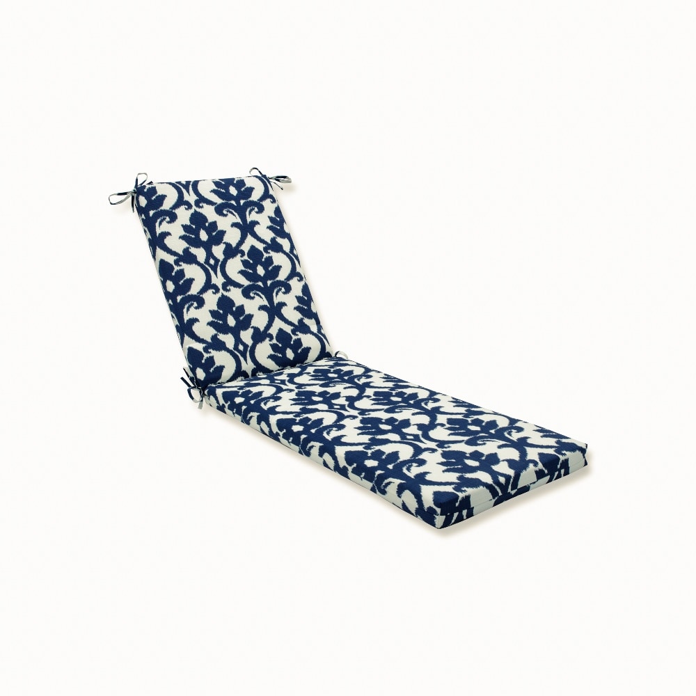 Pillow Perfect 613277 Basalto Navy 80-in x 23-in Blue Patio chaise lounge chair cushion