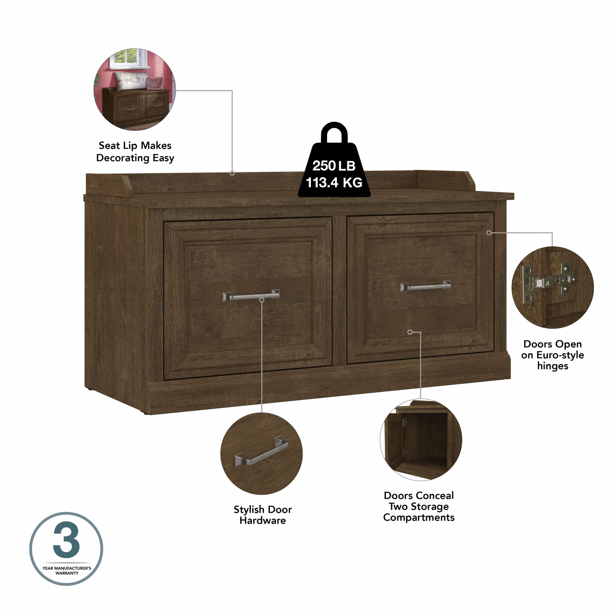 Bush Furniture WDS140ABR-03 Storage-Trunks - View #4