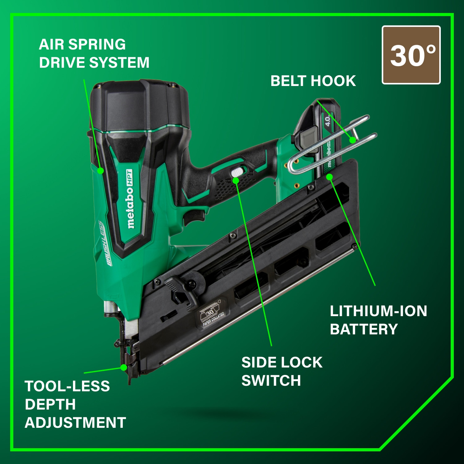 Metabo HPT NR1890DCSTM Cordless-Nailer - View #4