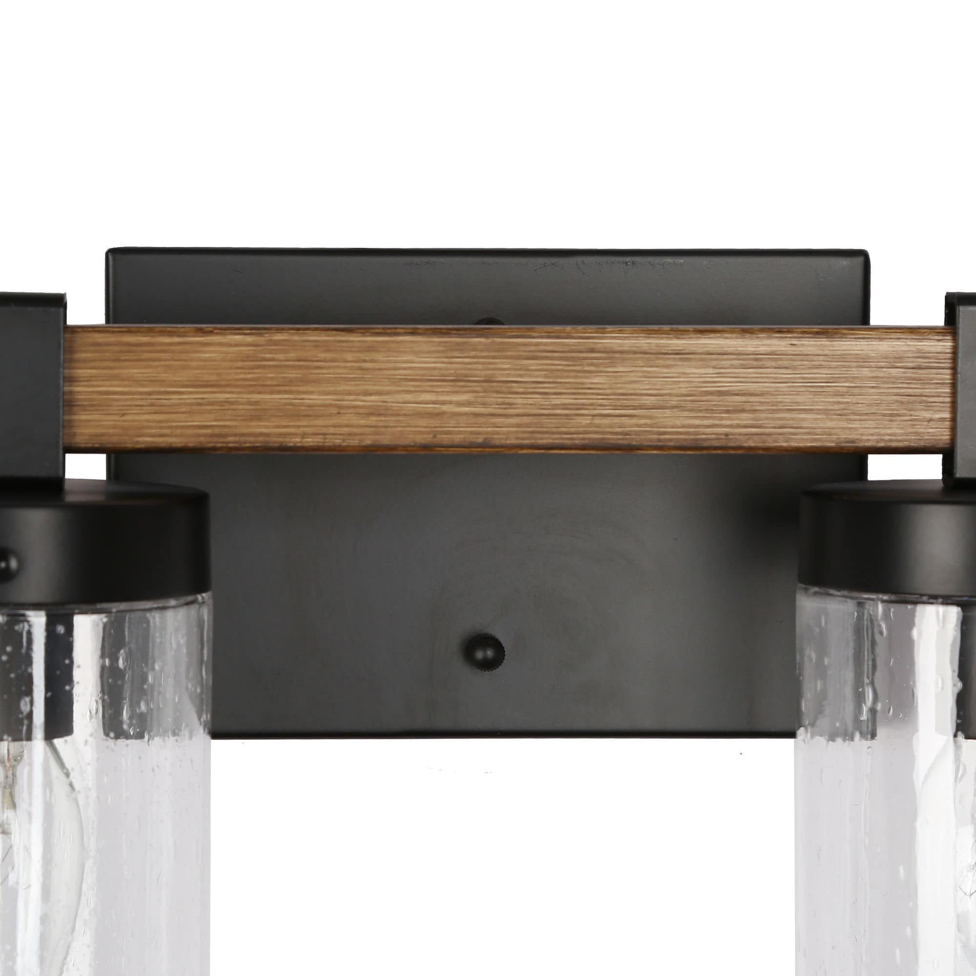 LNC Lapps 29-in 4-Light Matte Black LED Farmhouse Vanity Light Bar in ...