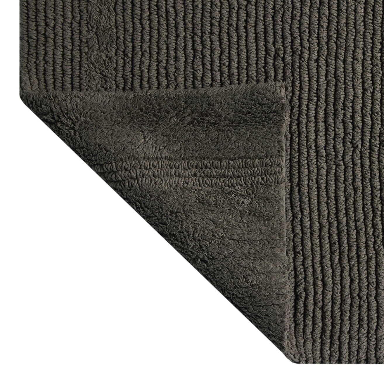 allen + roth 24-in x 60-in Taupe Cotton Bath Mat in the Bathroom