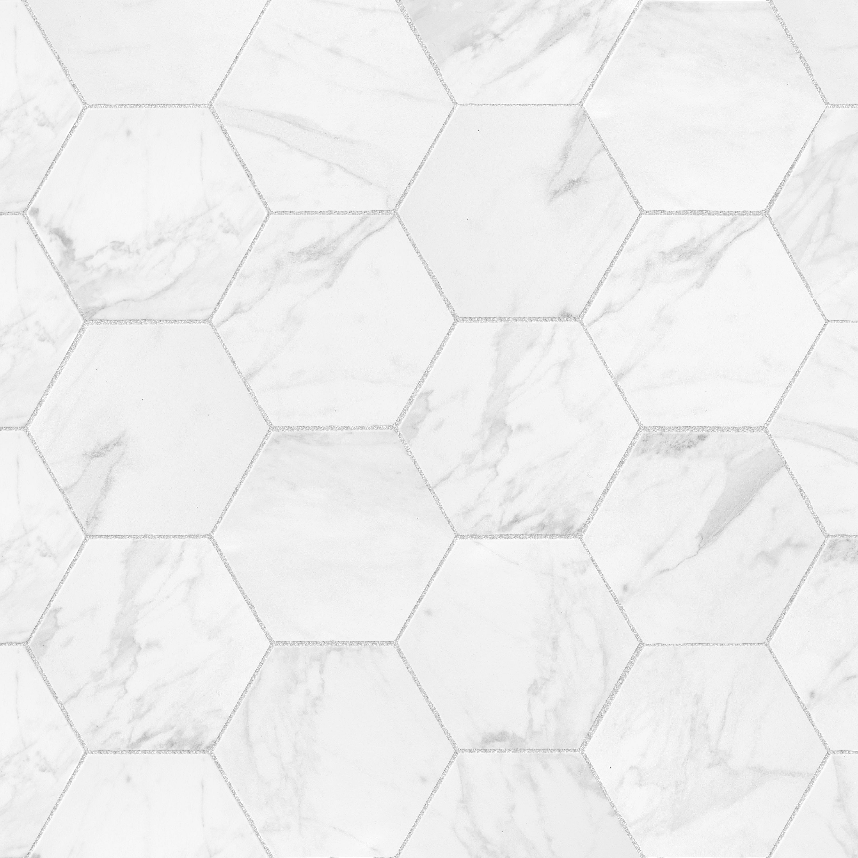 Satori 1001-0346-0 Talesso Thunder 6-in x 7-in Matte Ceramic Encaustic Hexagon Standard Wall Tile ( 0.21-sq ft Piece