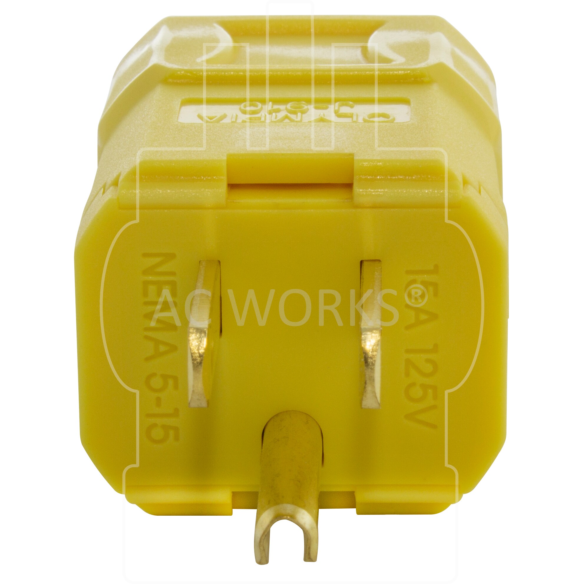 AC WORKS AC Connectors 15-Amp 125-Volt NEMA 5-15p 3-wire Grounding ...