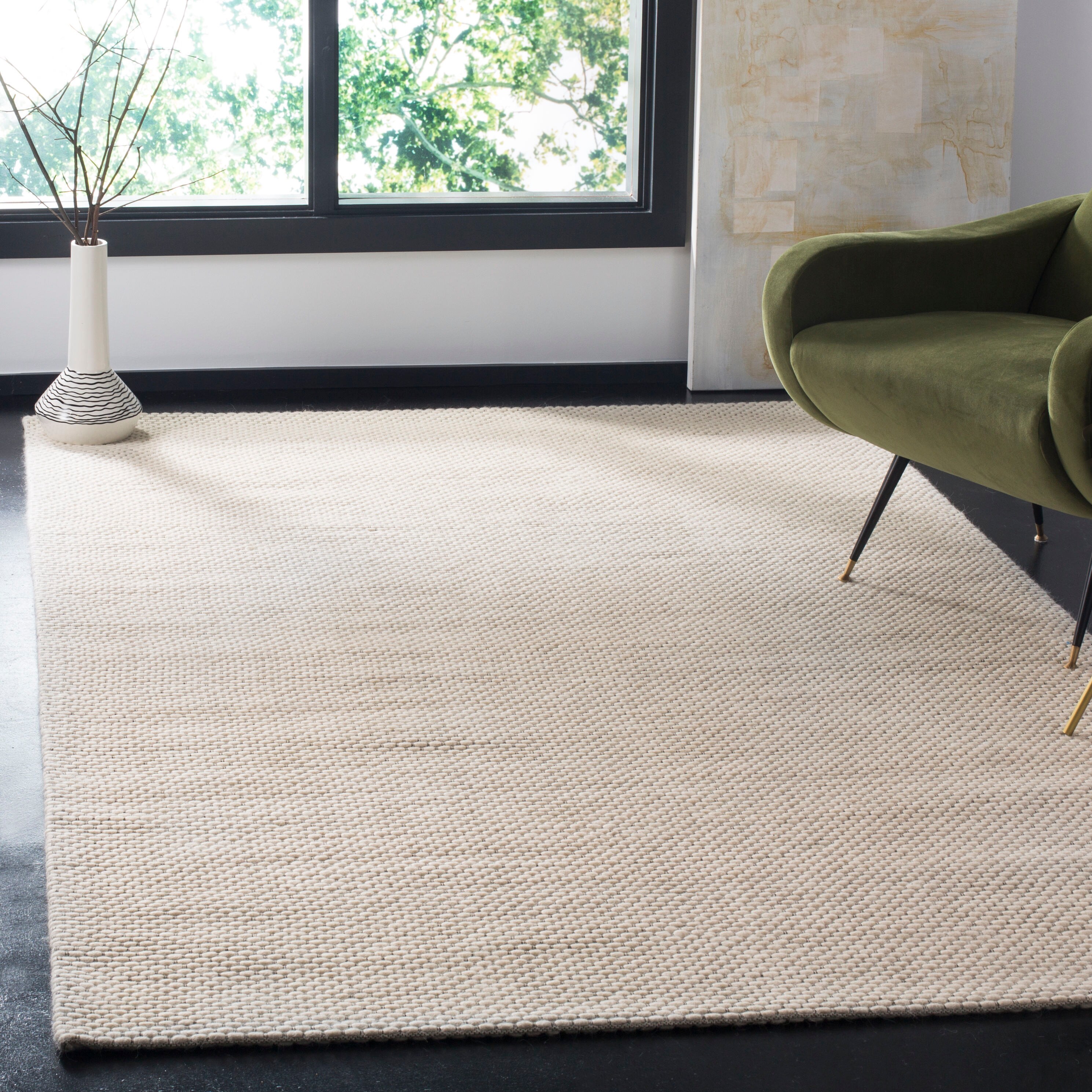 Safavieh Natura 8 X 10 (ft) Wool Ivory Indoor Solid Coastal Area Rug in ...