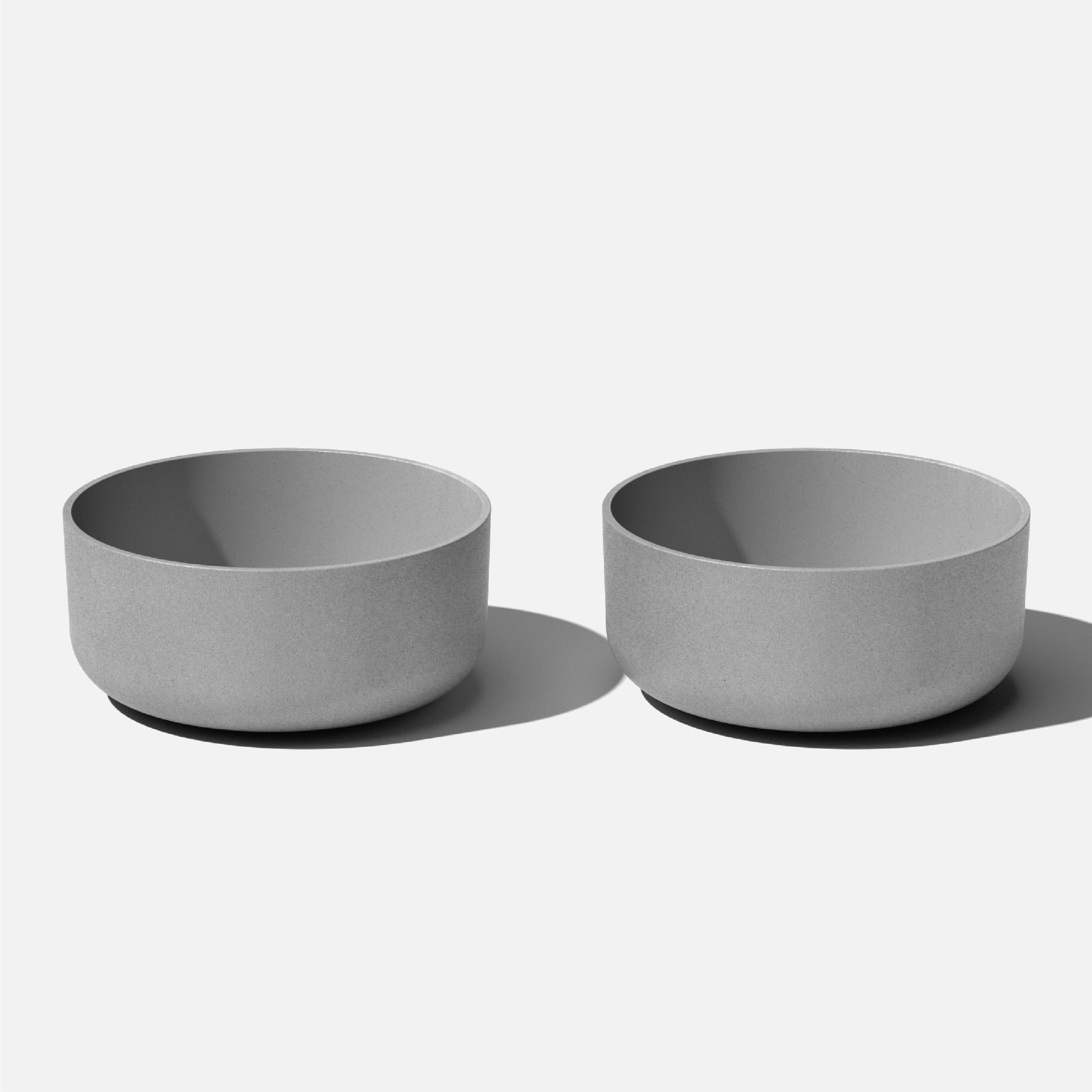 Veradek KNBV14C-2PK 2 -Pack Round 14-in W x 6.25-in H x Gray Plastic Indoor/Outdoor Planter