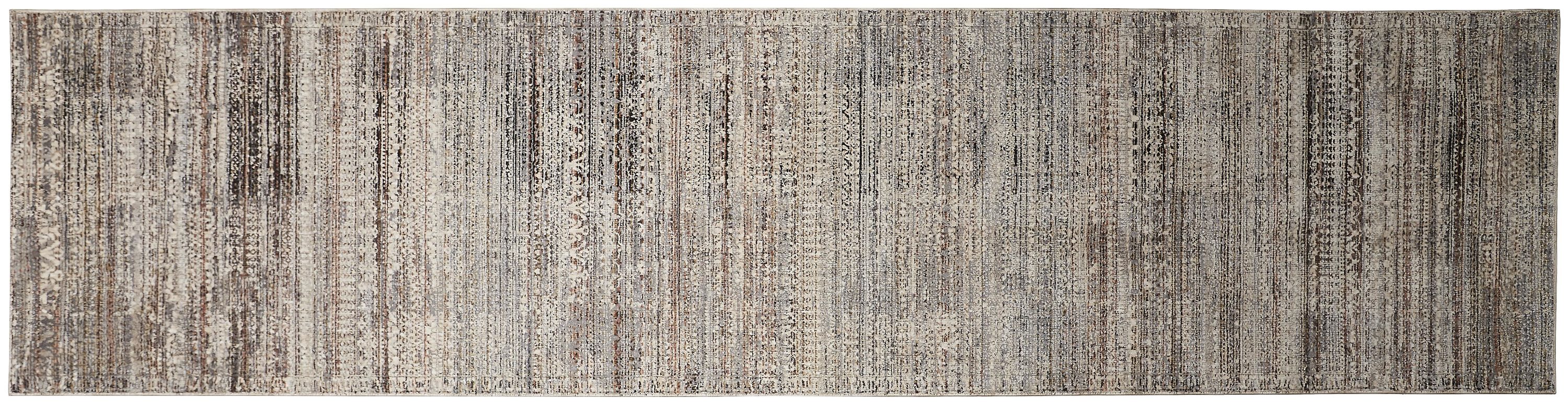 Room Envy 920R3959MLT000I11 Ennis 3 X 12 (ft) Bleached Sand/Black Iris Indoor Abstract Global Runner Rug