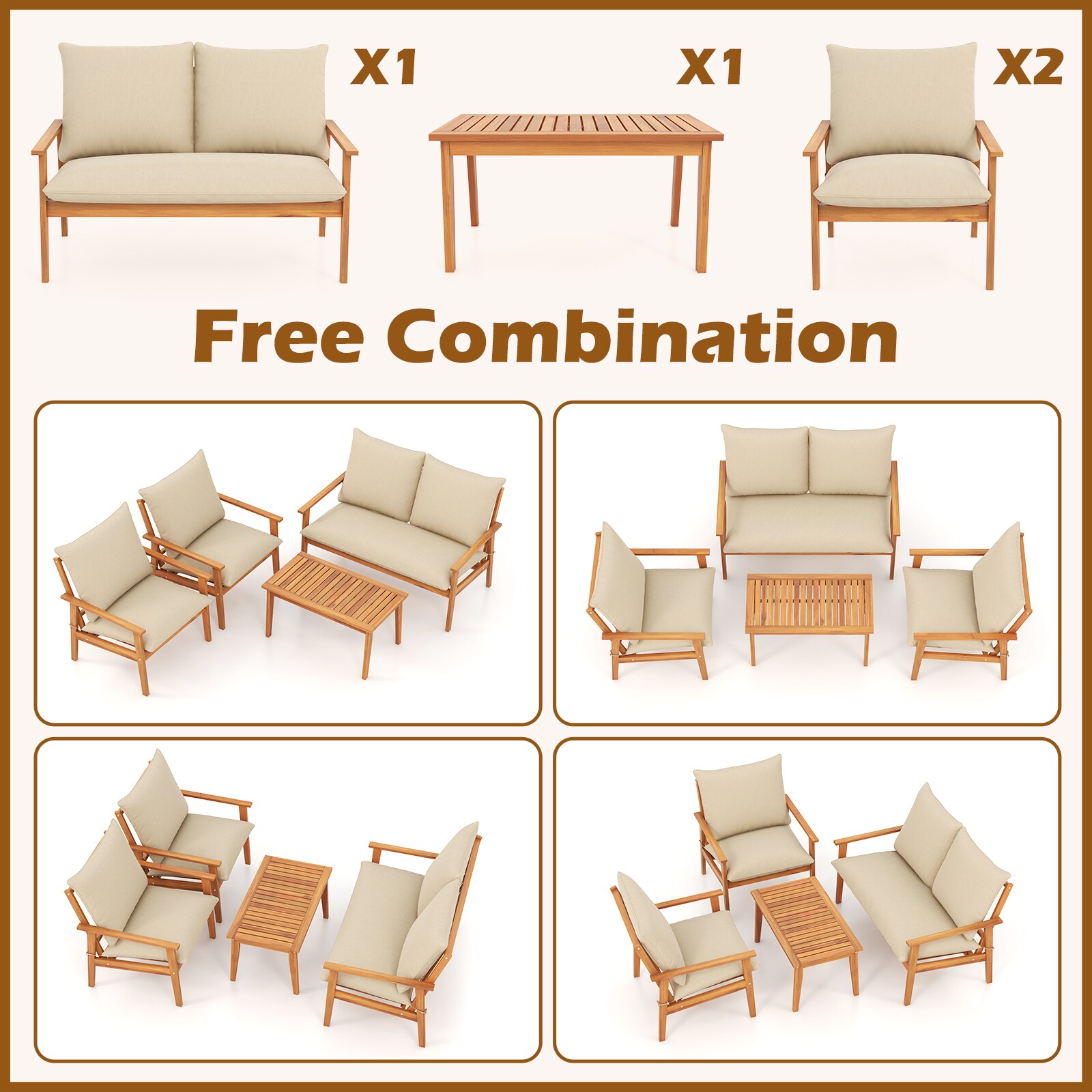 Ayelon 977WHLW4KHW72 Patio-Conversation-Sets - View #7