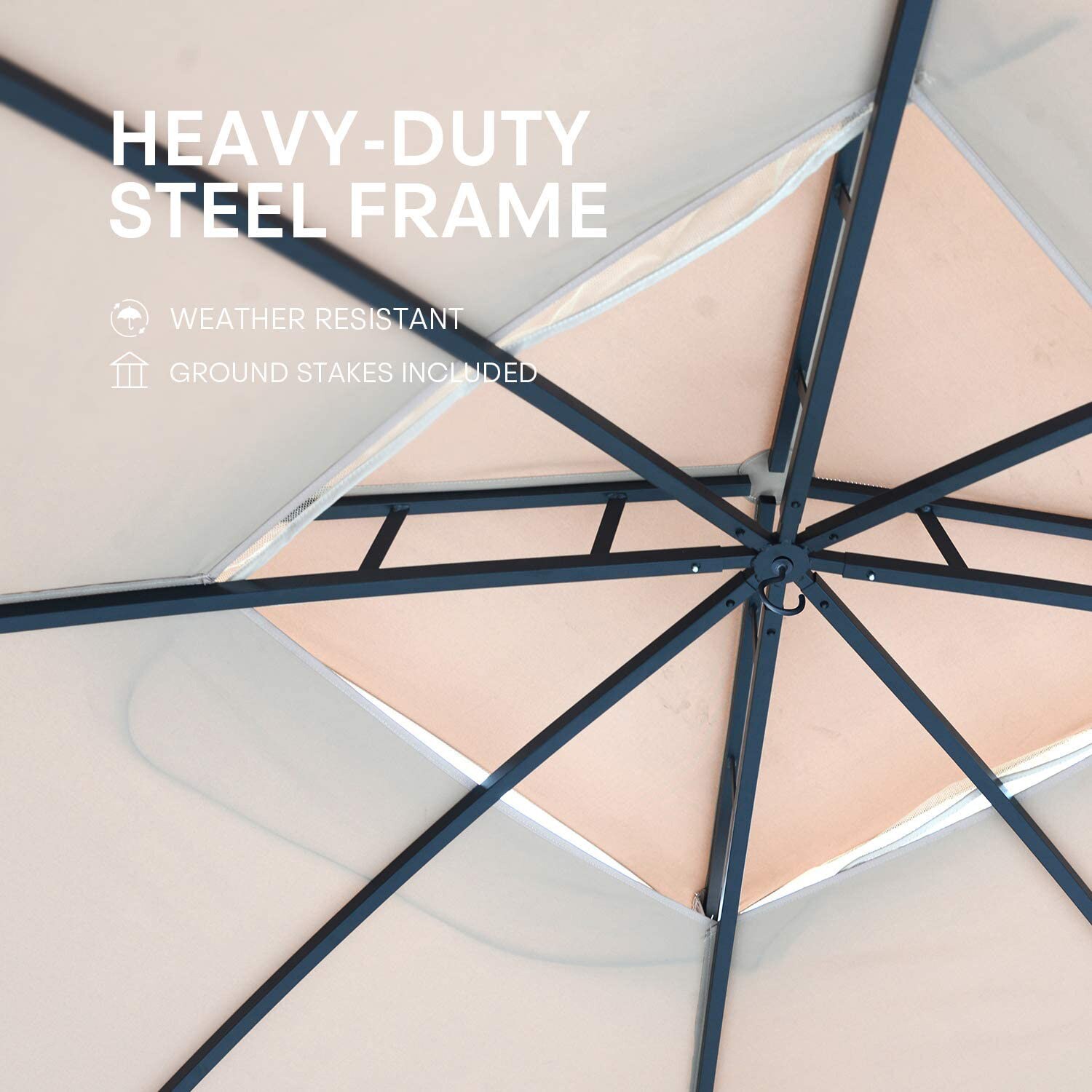 SINOFURN SYA780009BG Wood-Resin-Gazebos - View #3