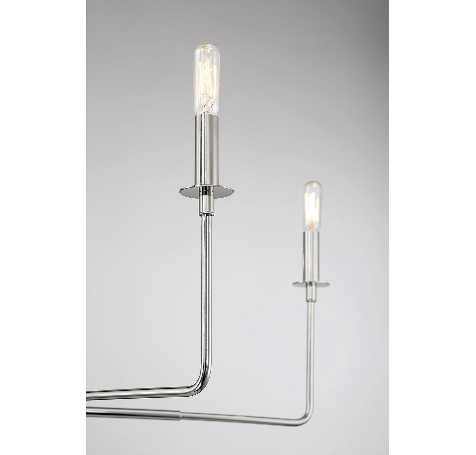 Salerno Polished Nickel 6-Light Rustic Charm Chandelier