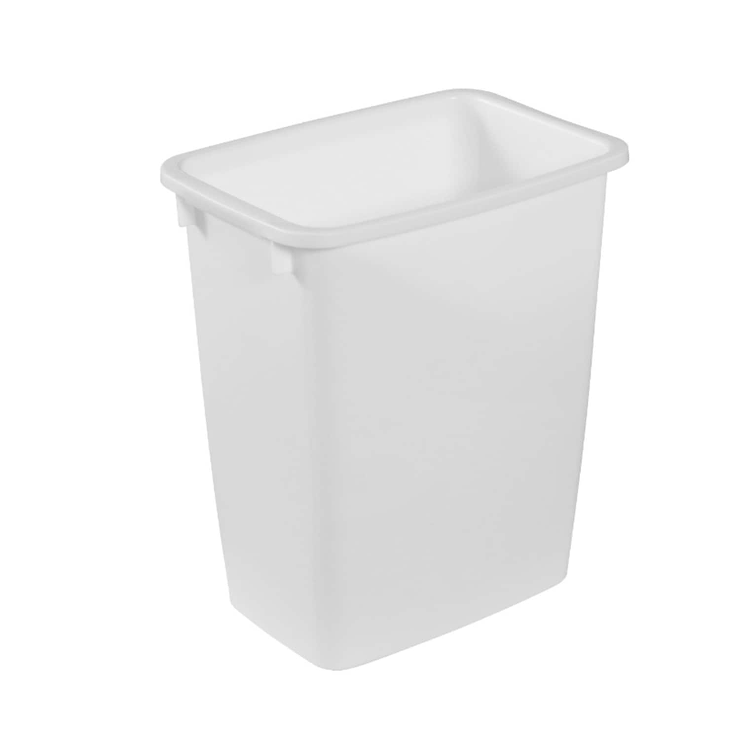 Rubbermaid 322448 21 Quart White Plastic Indoor Kitchen Lidless Trash Can