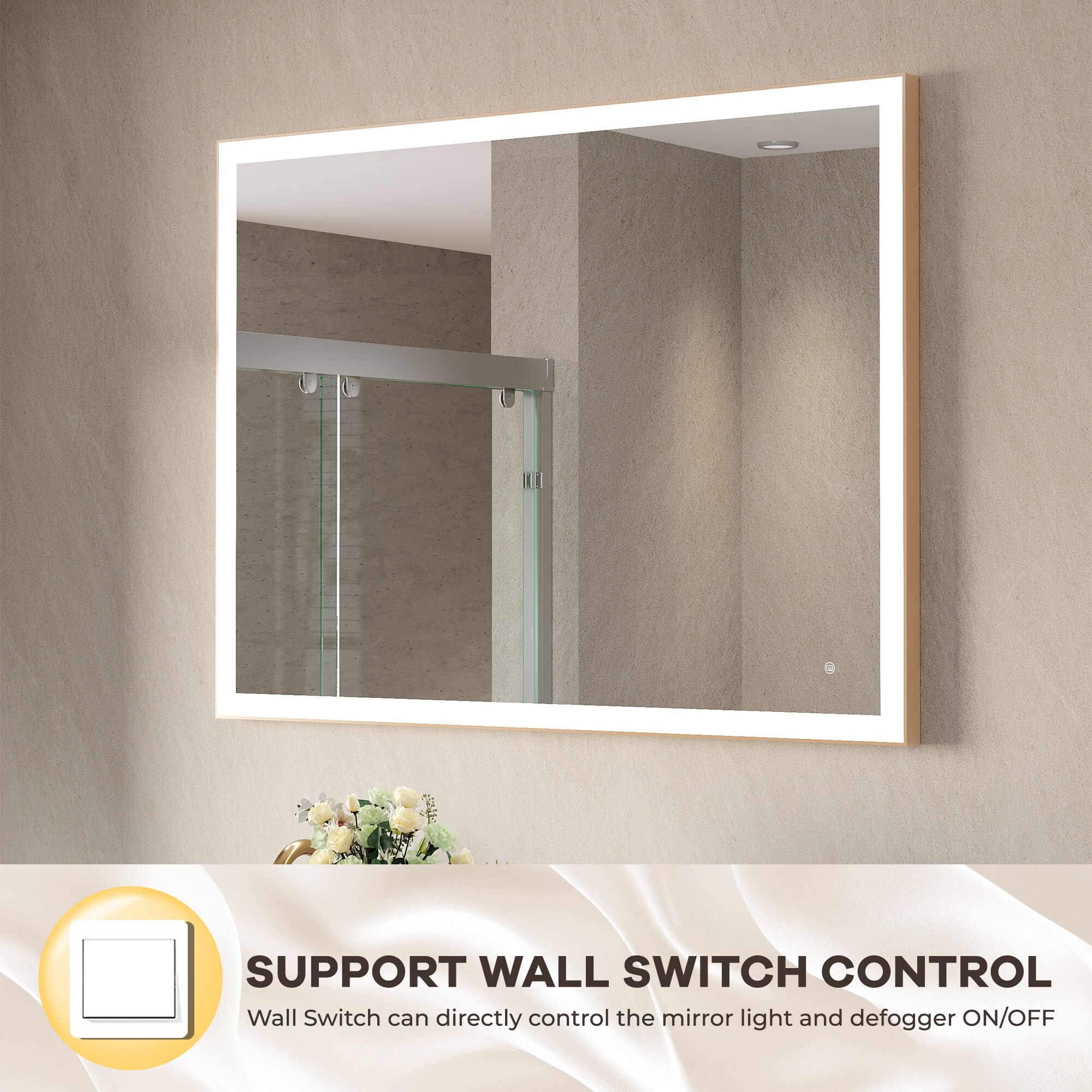 Forclover MRAL-5F4836GD Framed-Bath-Mirrors - View #7