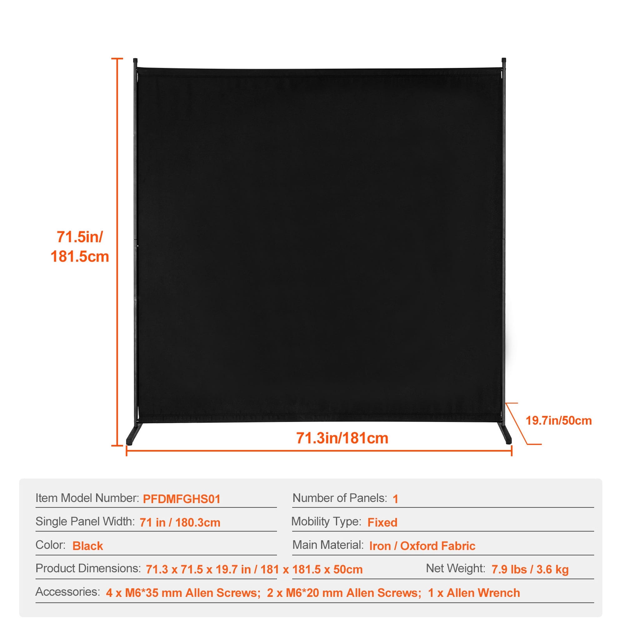 Vorene J-3P1DXIGNYBOF Indoor-Privacy-Screens - View #7