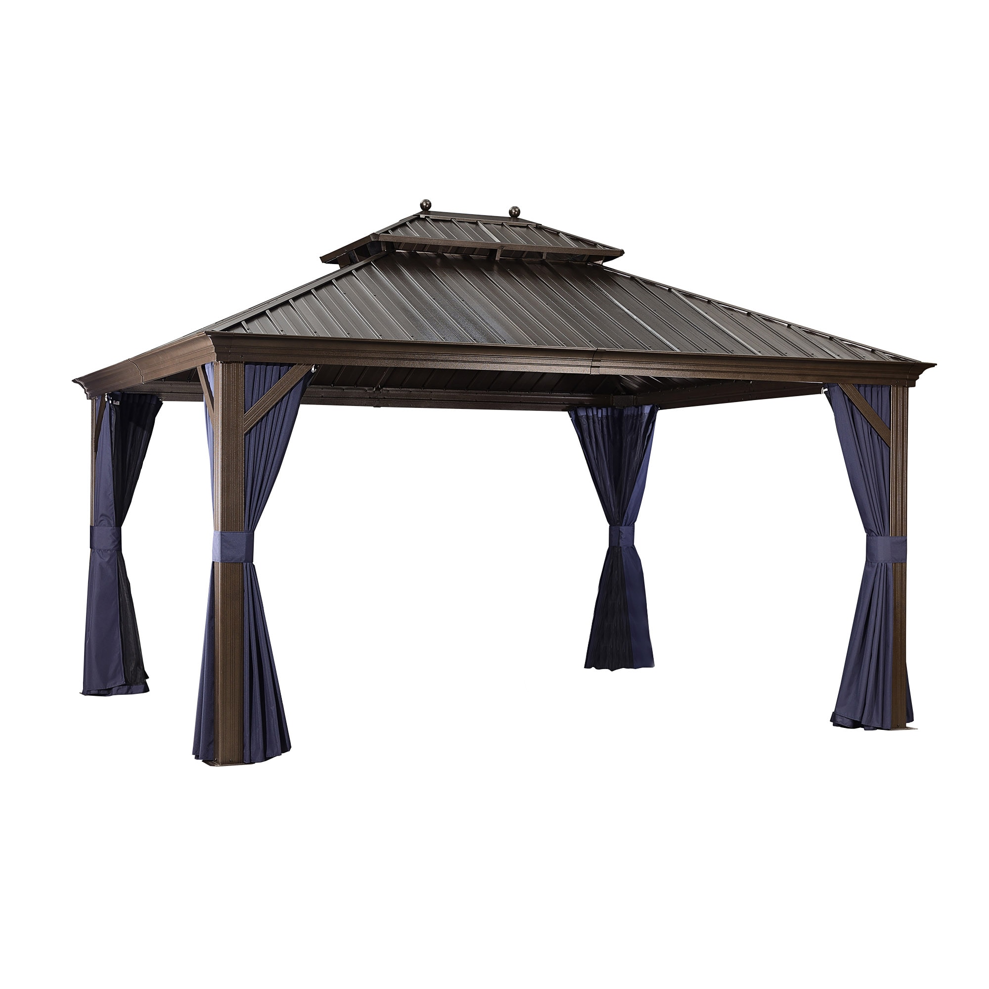 PURPLE LEAF LSMHS1214NB-H Wood-Resin-Gazebos - View #2