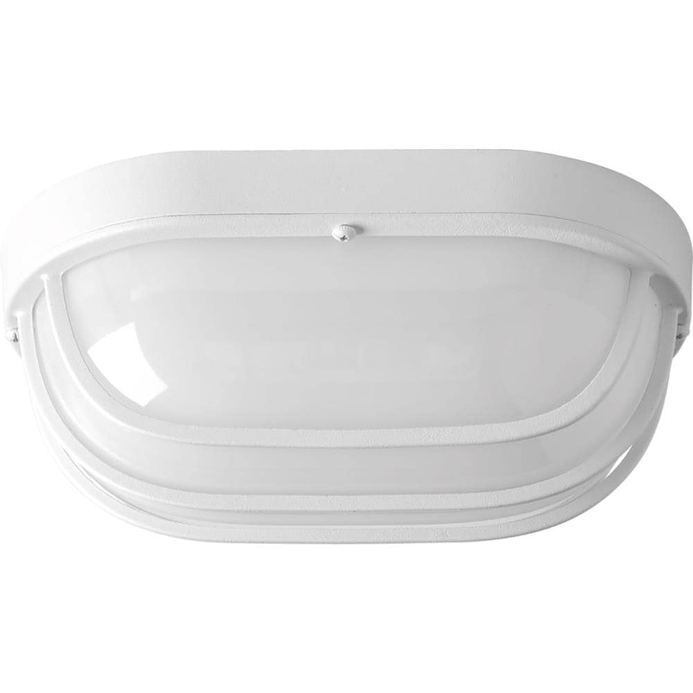 Progress Lighting P3649-3030K9 Bulkheads LED 4.5-in H White Hardwired Integrated LED Outdoor Wall Light