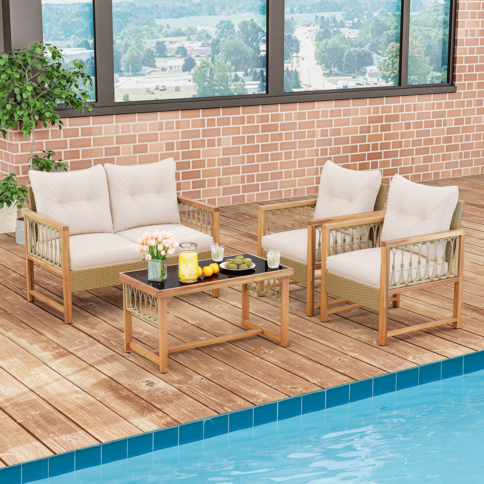 Slickblue D-CO-+NB82727WH Patio-Conversation-Sets - View #3