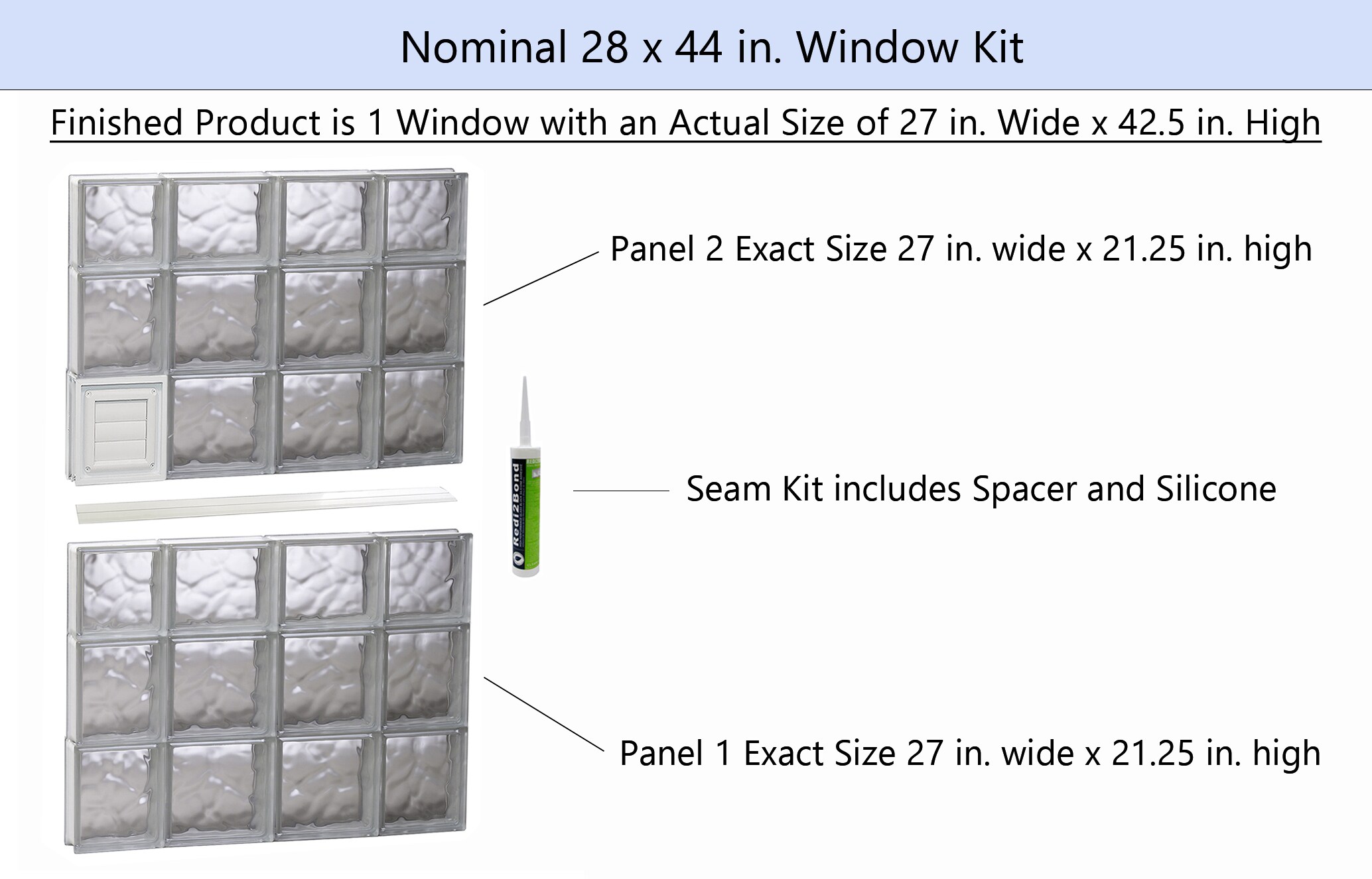 REDI2SET D2844DC Glass-Block-Windows - View #2