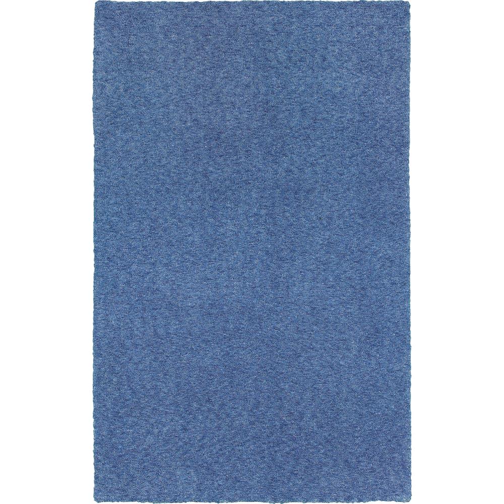 Archer Lane 734HEV084L Hall 3 x 5 (ft) Polyester Blue Rectangular Indoor Solid Area rug