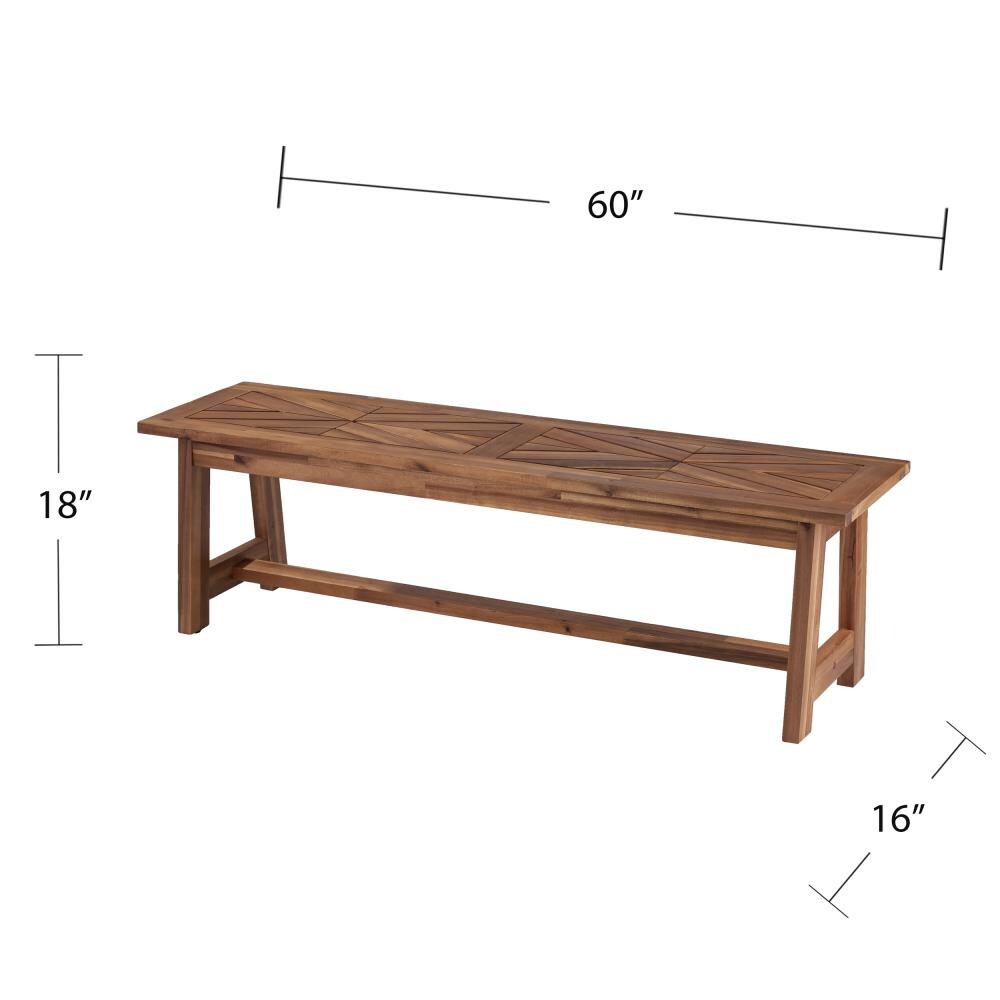 natural finish dining bench