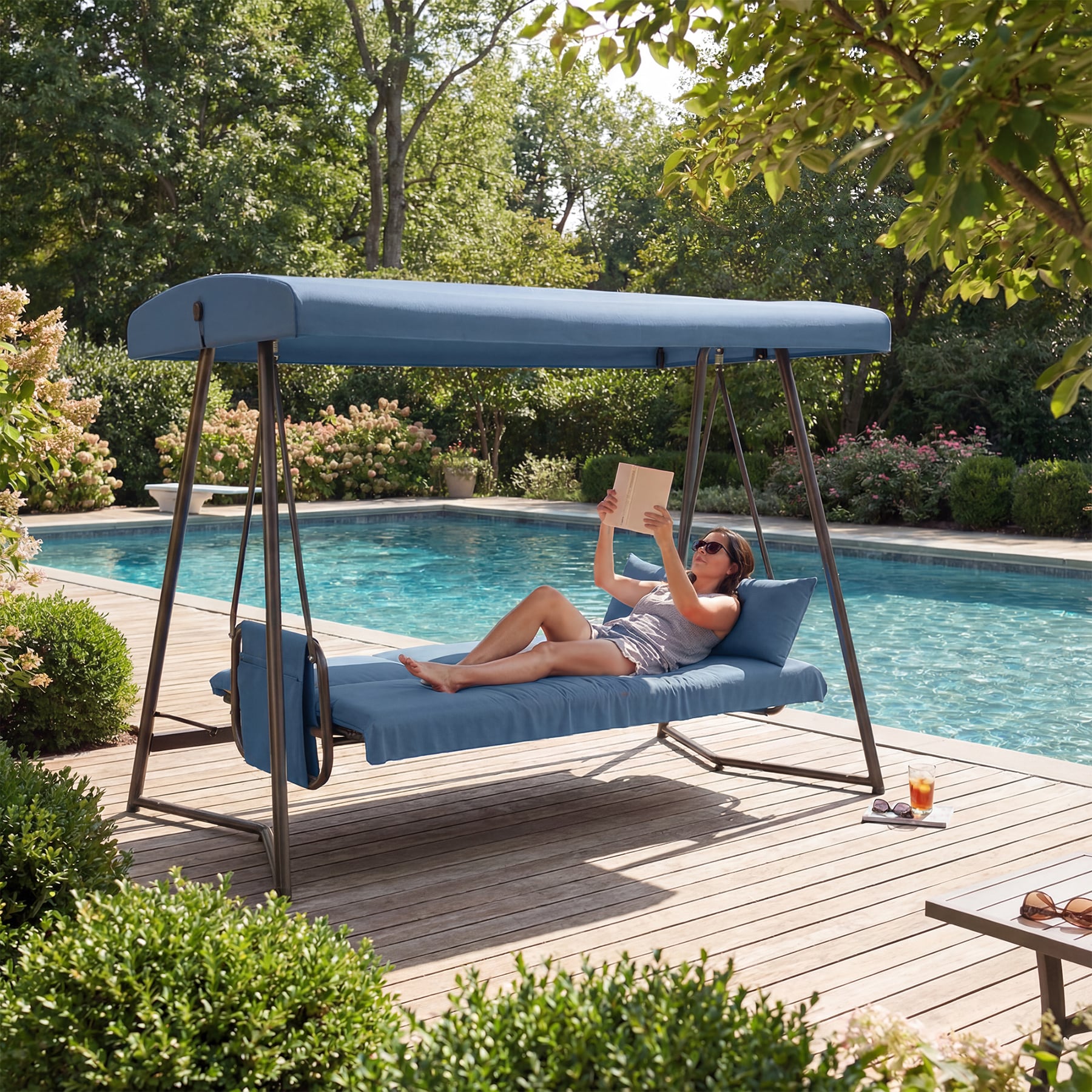 SINOFURN SYG1100022GY Replace-Porch-Swing-Glider-Tops - View #3
