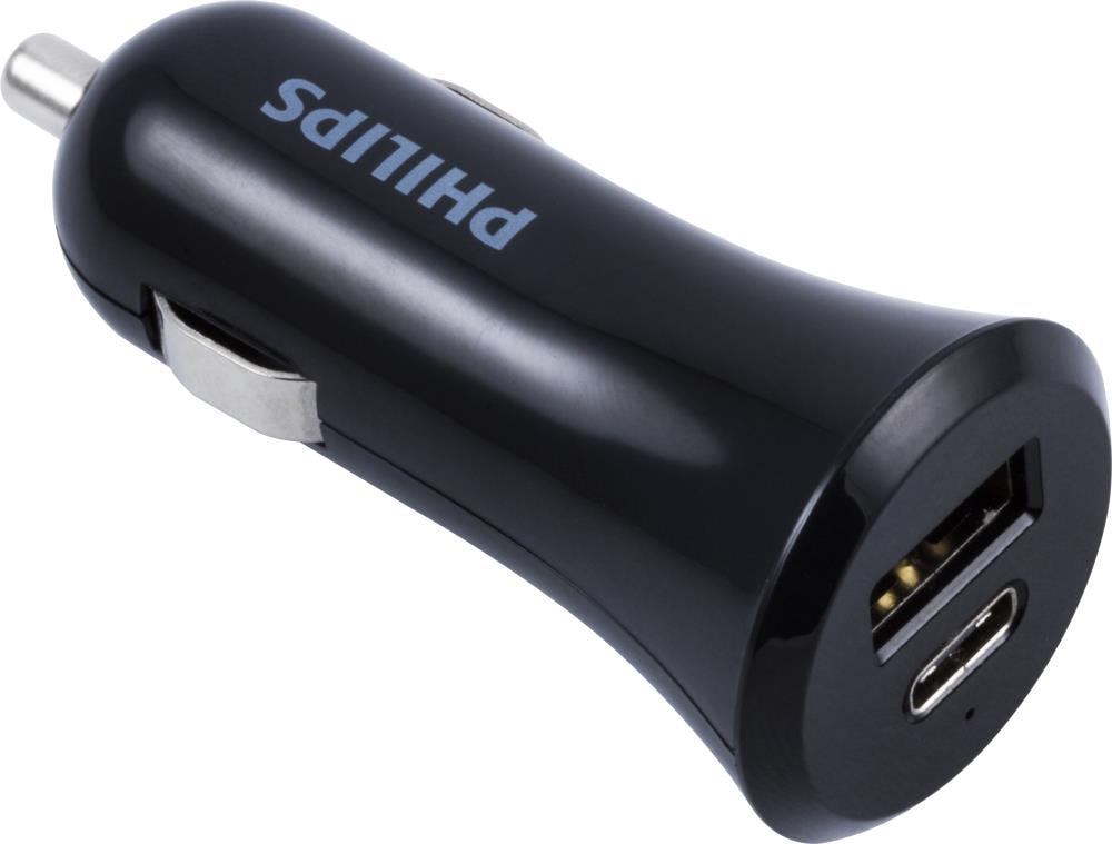 Philips 27-Watt 1 USB-C Port Car Charger with Power Delivery, Black  DLP2559Q/37 - The Home Depot