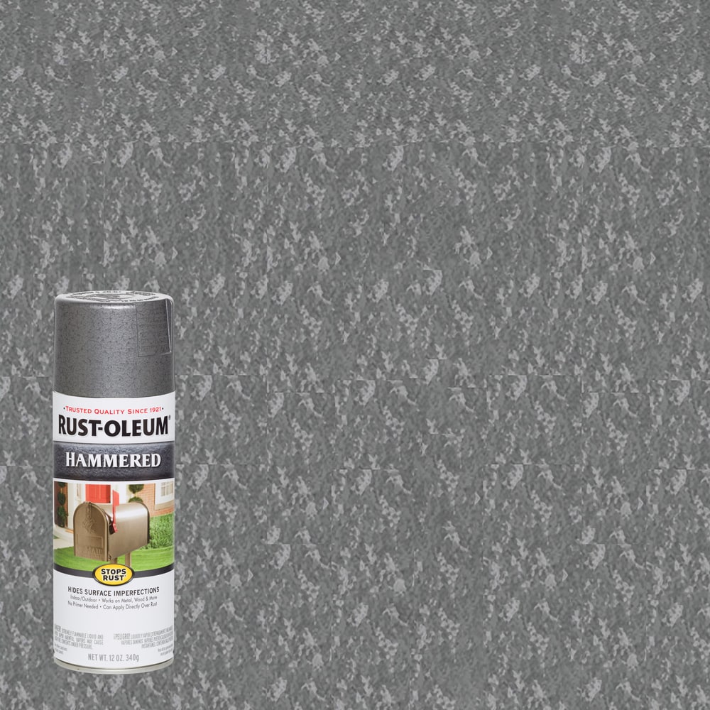 Rust-Oleum Stops Rust Gloss Gray Hammered Spray Paint (NET WT. 12-oz) in  the Spray Paint department at Lowes.com